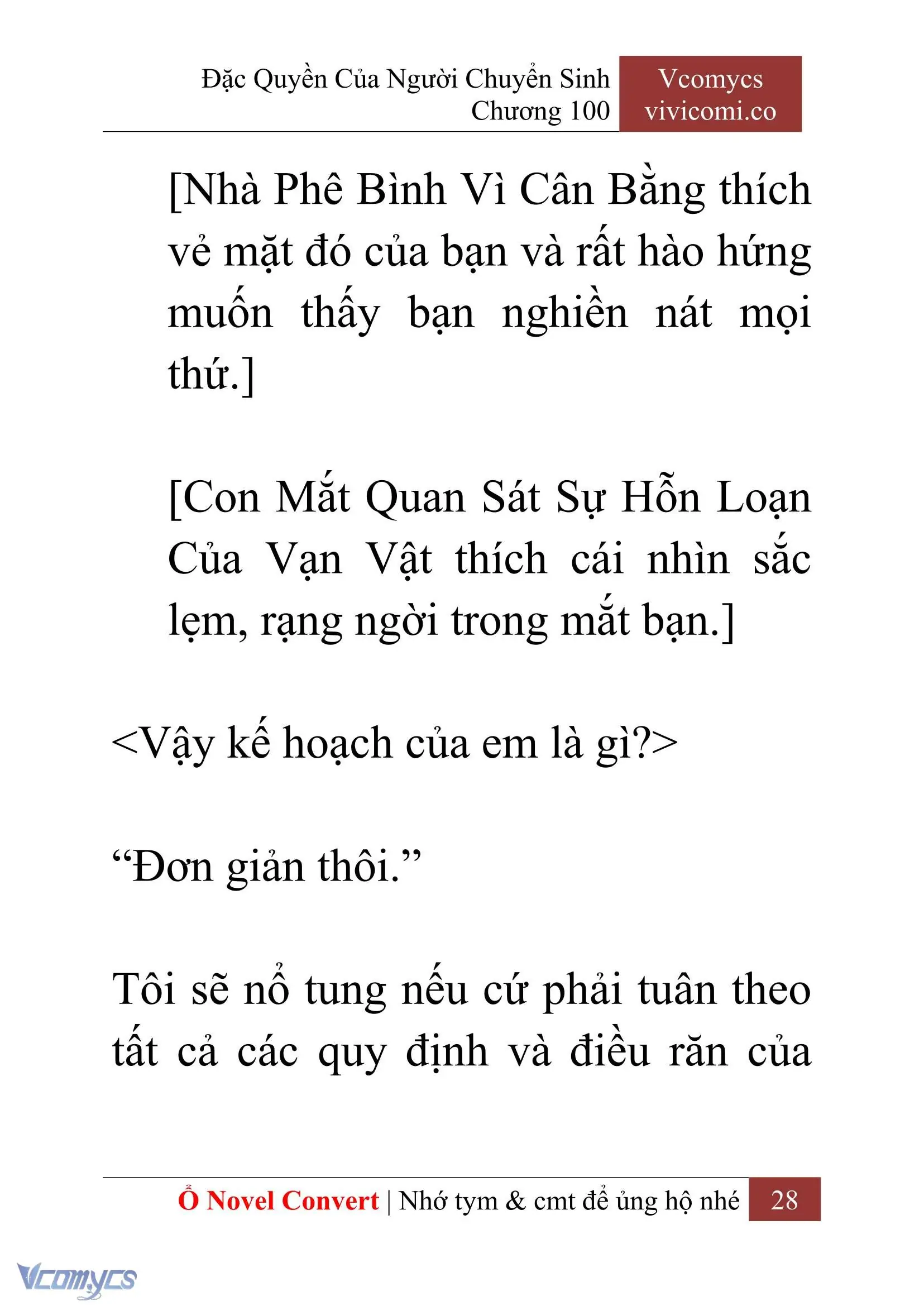 [Novel] Đặc Quyền Của Người Chuyển Sinh Chapter 100 - Trang 31