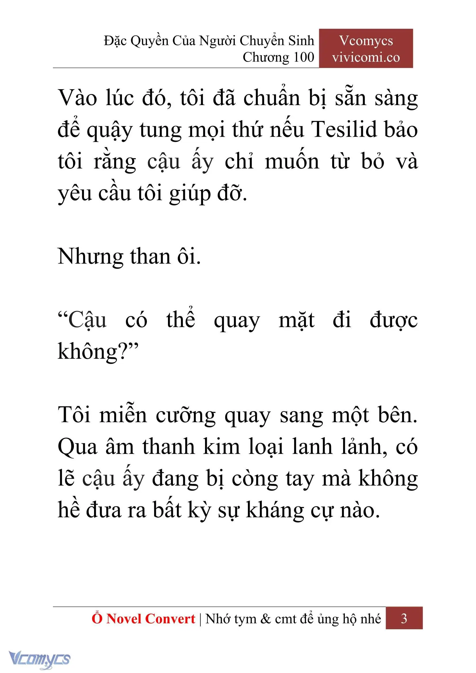 [Novel] Đặc Quyền Của Người Chuyển Sinh Chapter 100 - Trang 6