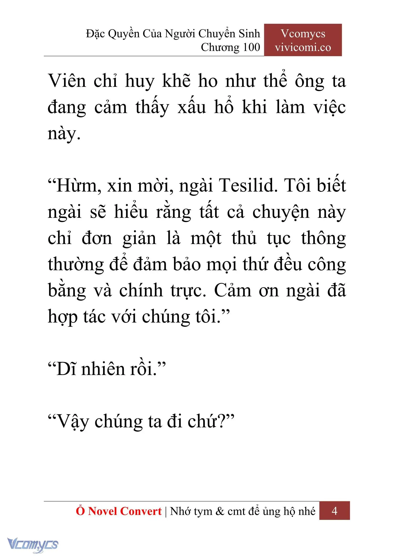 [Novel] Đặc Quyền Của Người Chuyển Sinh Chapter 100 - Trang 7
