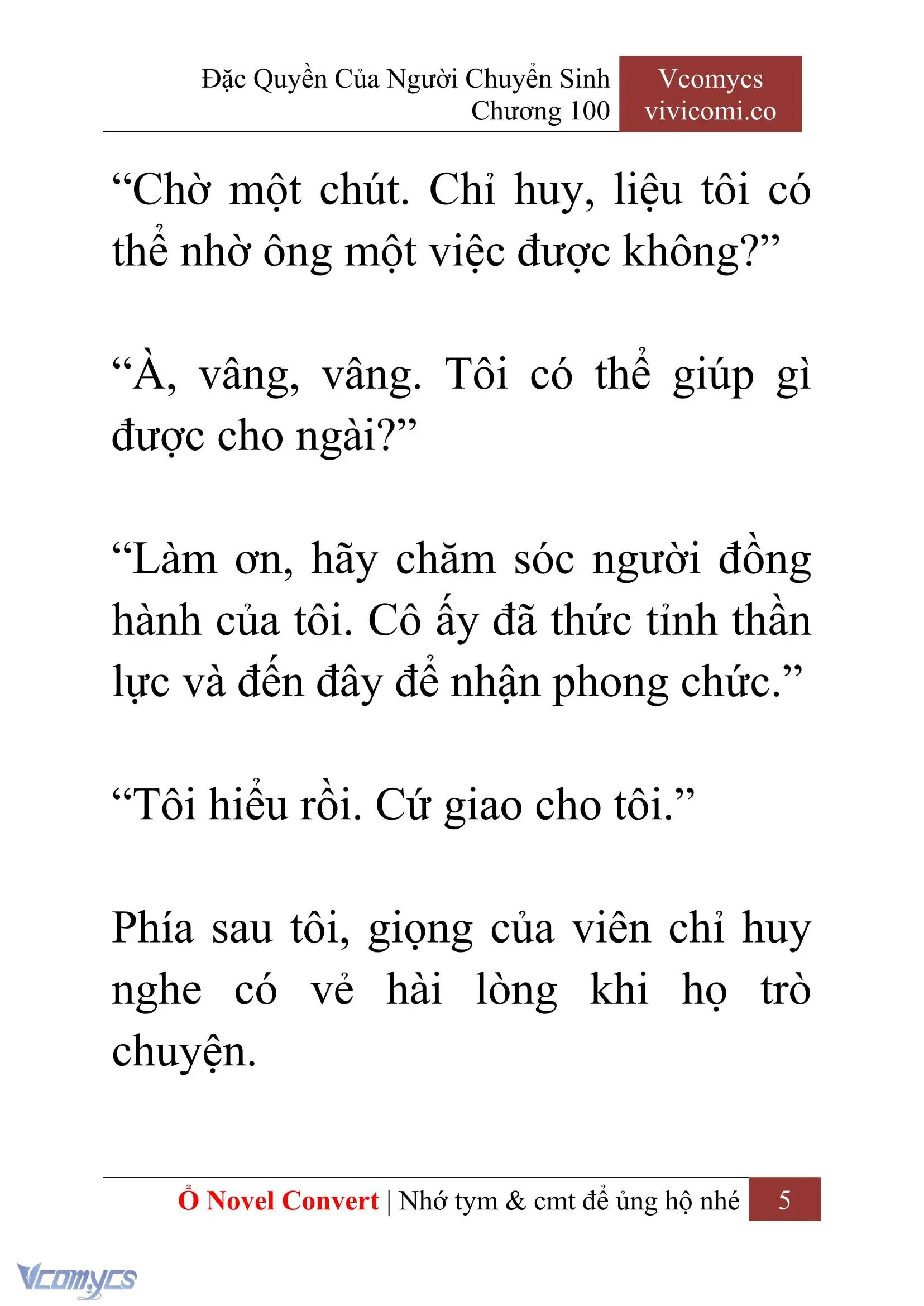 [Novel] Đặc Quyền Của Người Chuyển Sinh Chapter 100 - Trang 8