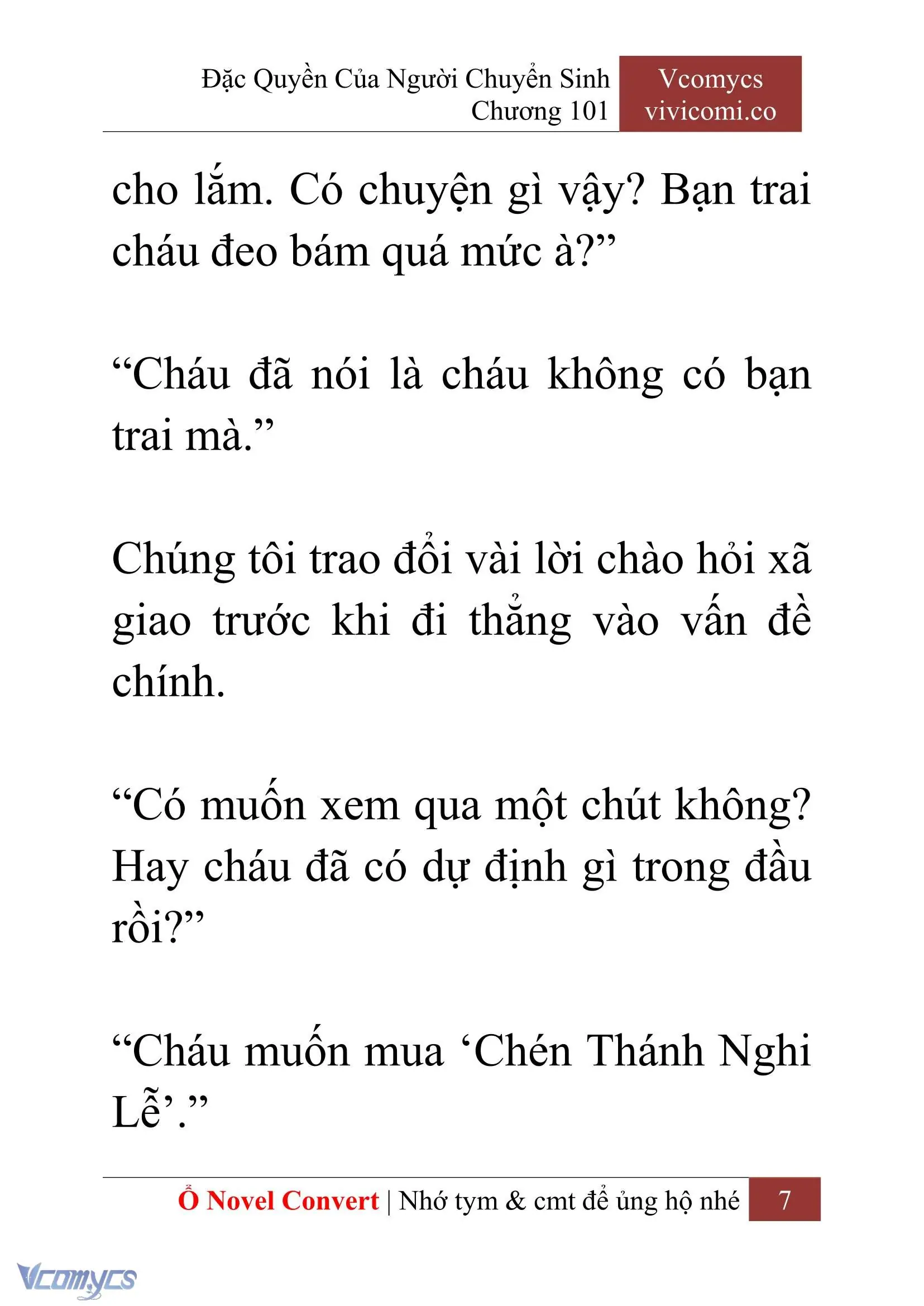 [Novel] Đặc Quyền Của Người Chuyển Sinh Chapter 101 - Trang 10