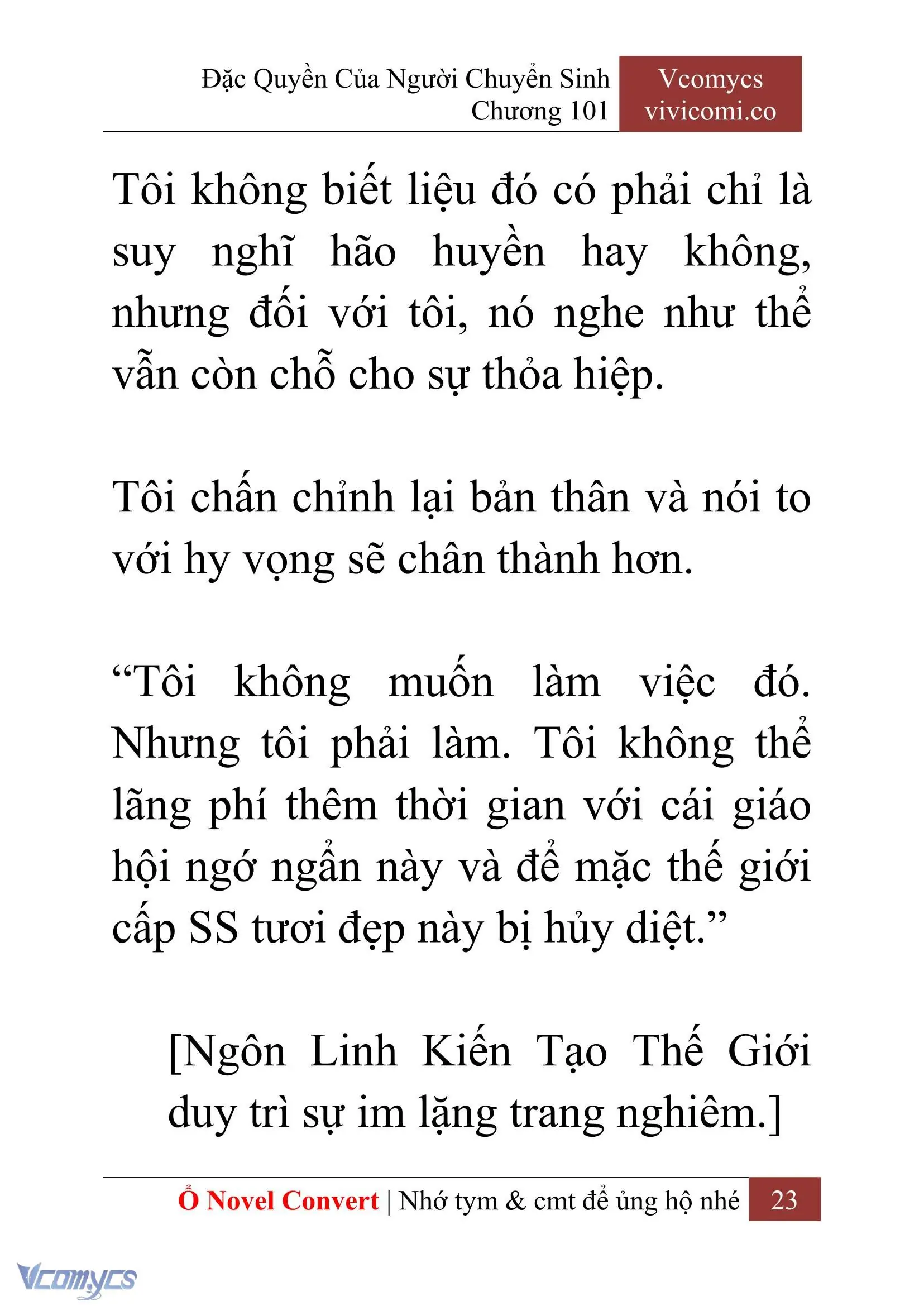 [Novel] Đặc Quyền Của Người Chuyển Sinh Chapter 101 - Trang 26