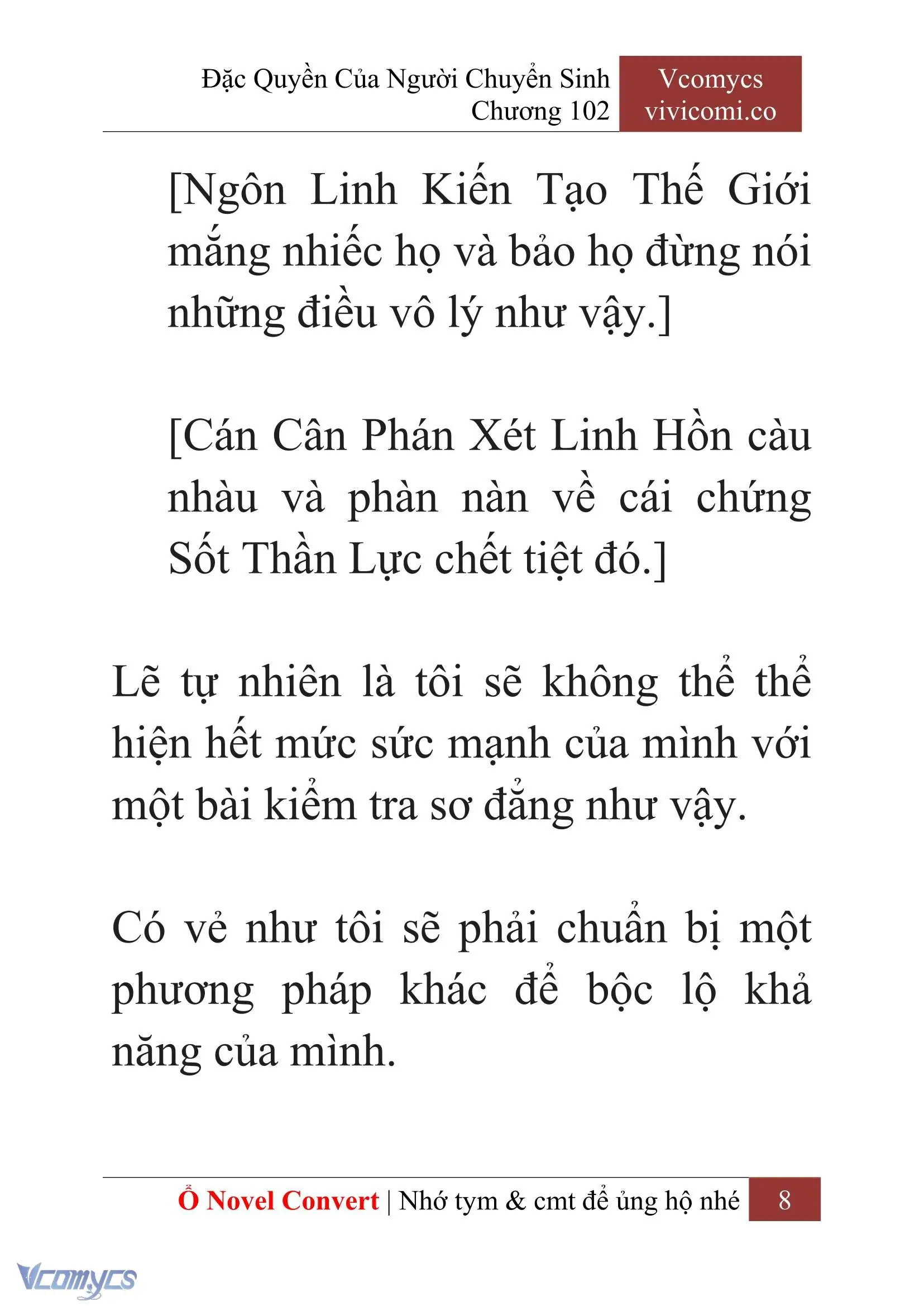 [Novel] Đặc Quyền Của Người Chuyển Sinh Chapter 102 - Trang 11