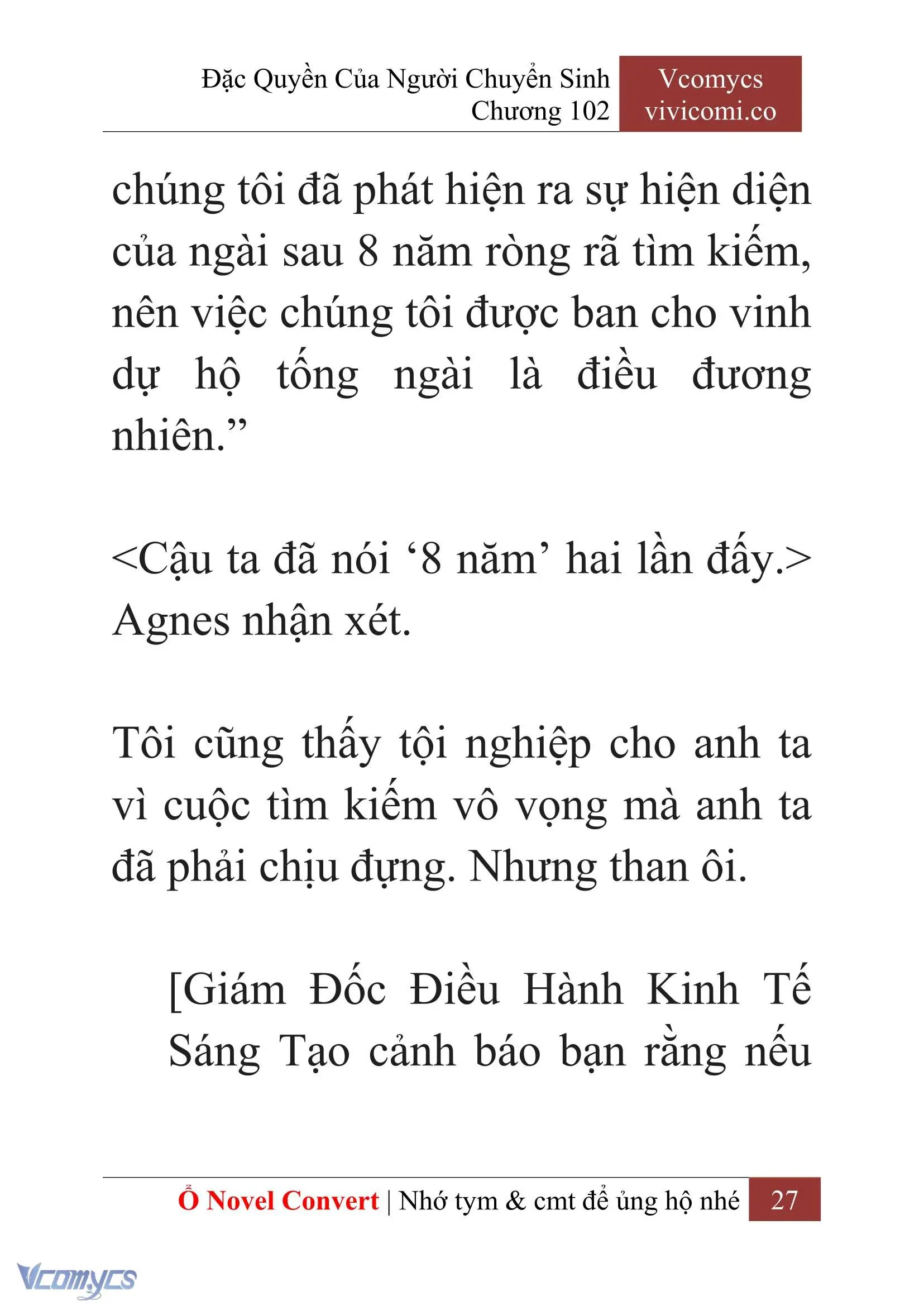 [Novel] Đặc Quyền Của Người Chuyển Sinh Chapter 102 - Trang 30