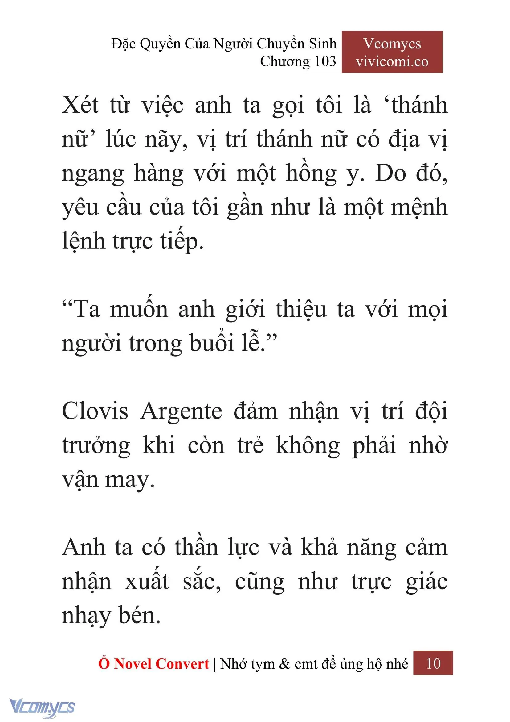 [Novel] Đặc Quyền Của Người Chuyển Sinh Chapter 103 - Trang 13