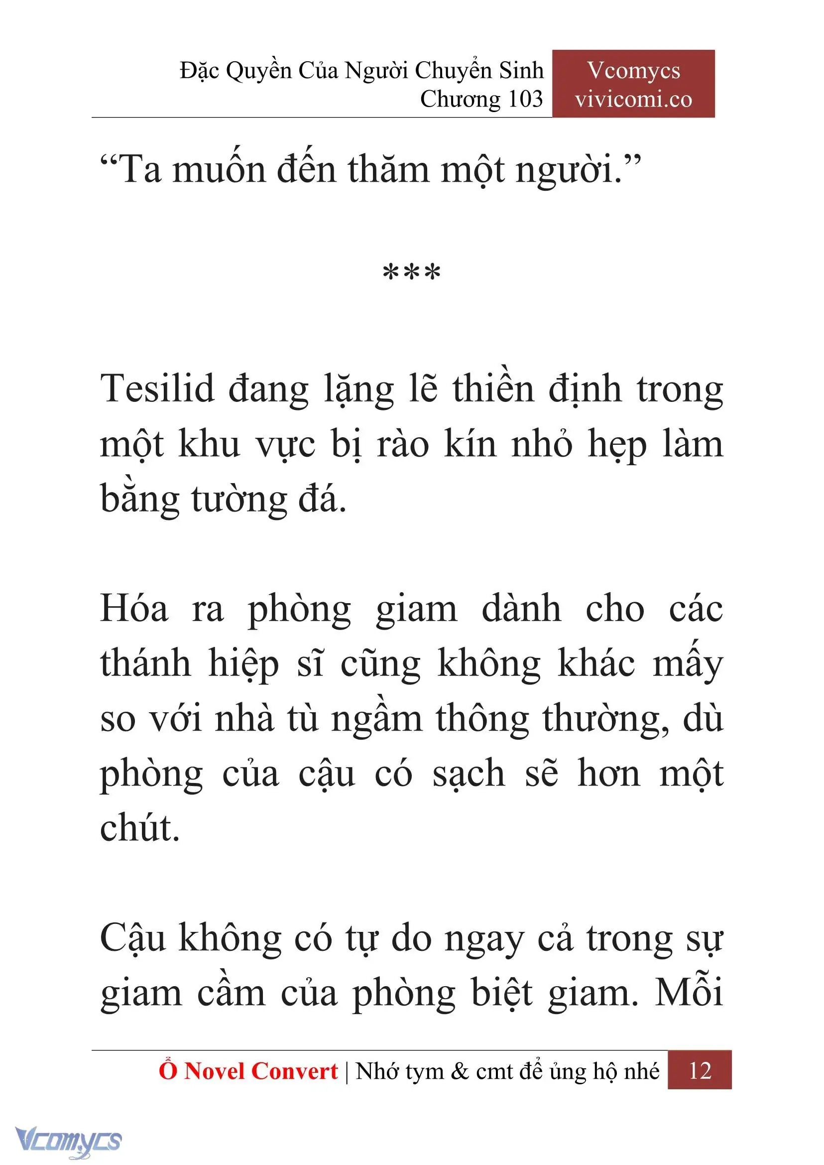 [Novel] Đặc Quyền Của Người Chuyển Sinh Chapter 103 - Trang 15