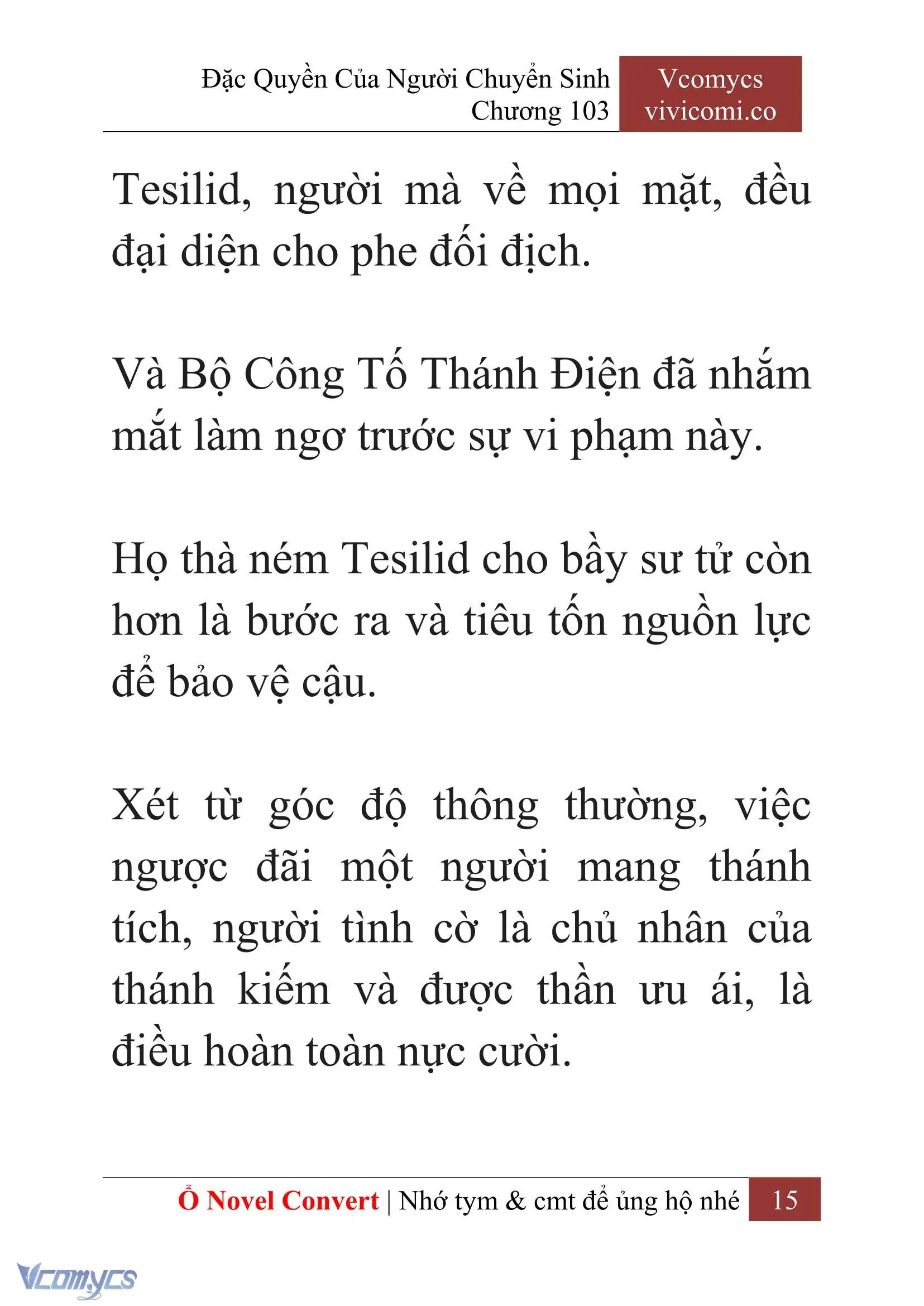 [Novel] Đặc Quyền Của Người Chuyển Sinh Chapter 103 - Trang 18