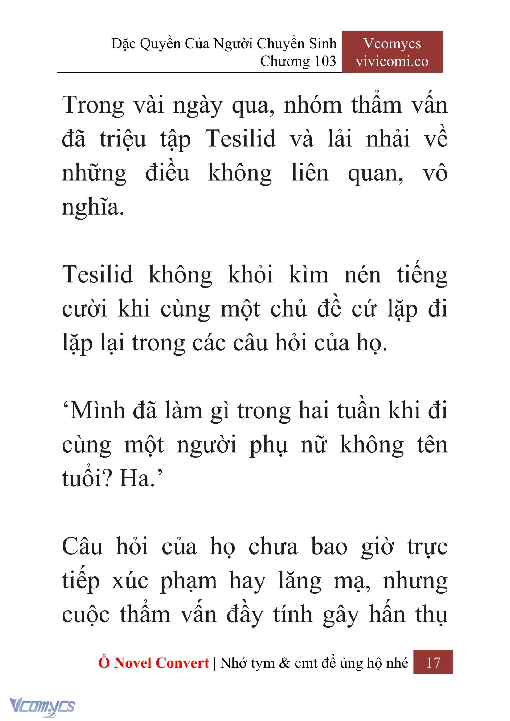 [Novel] Đặc Quyền Của Người Chuyển Sinh Chapter 103 - Trang 20