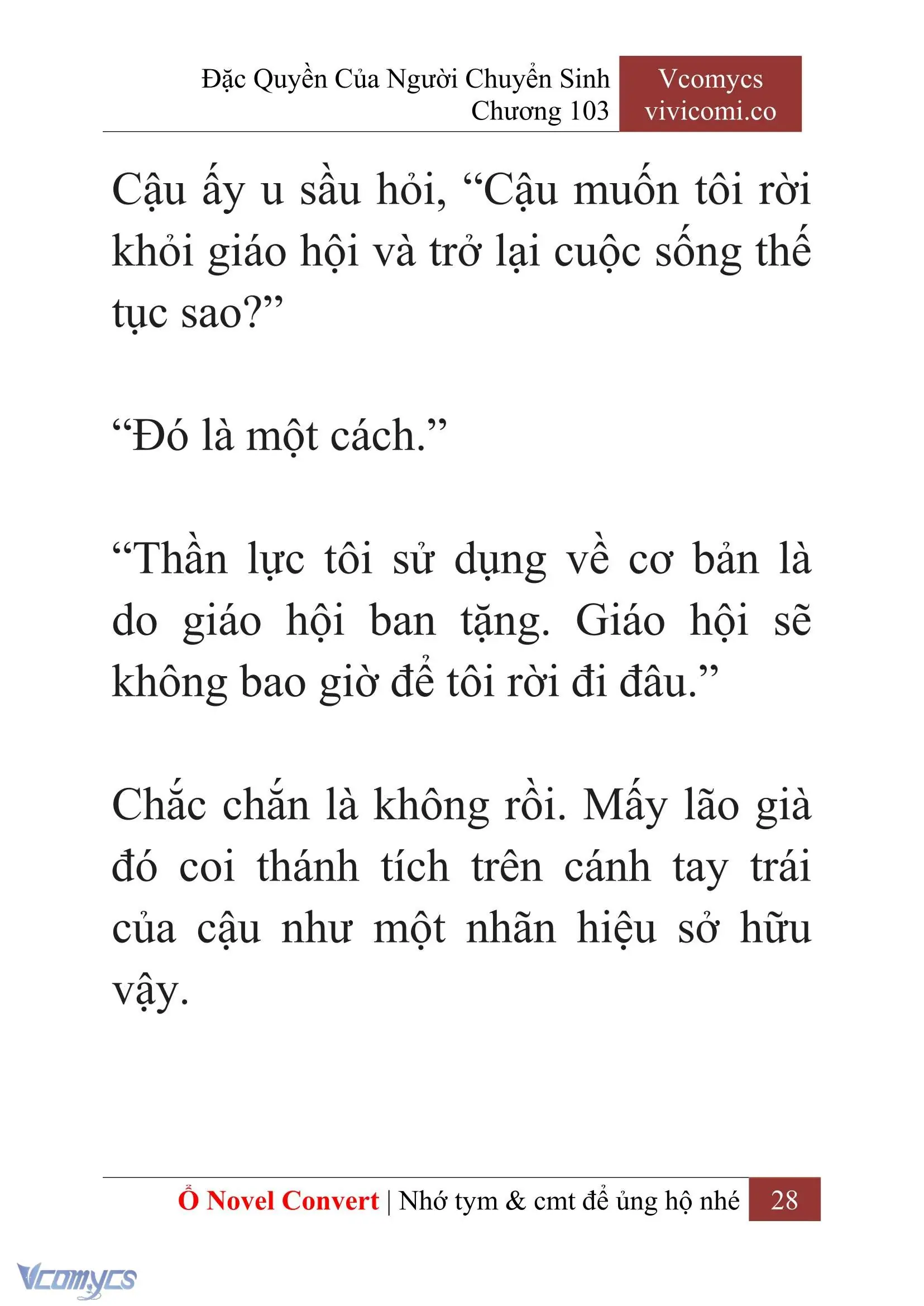 [Novel] Đặc Quyền Của Người Chuyển Sinh Chapter 103 - Trang 31
