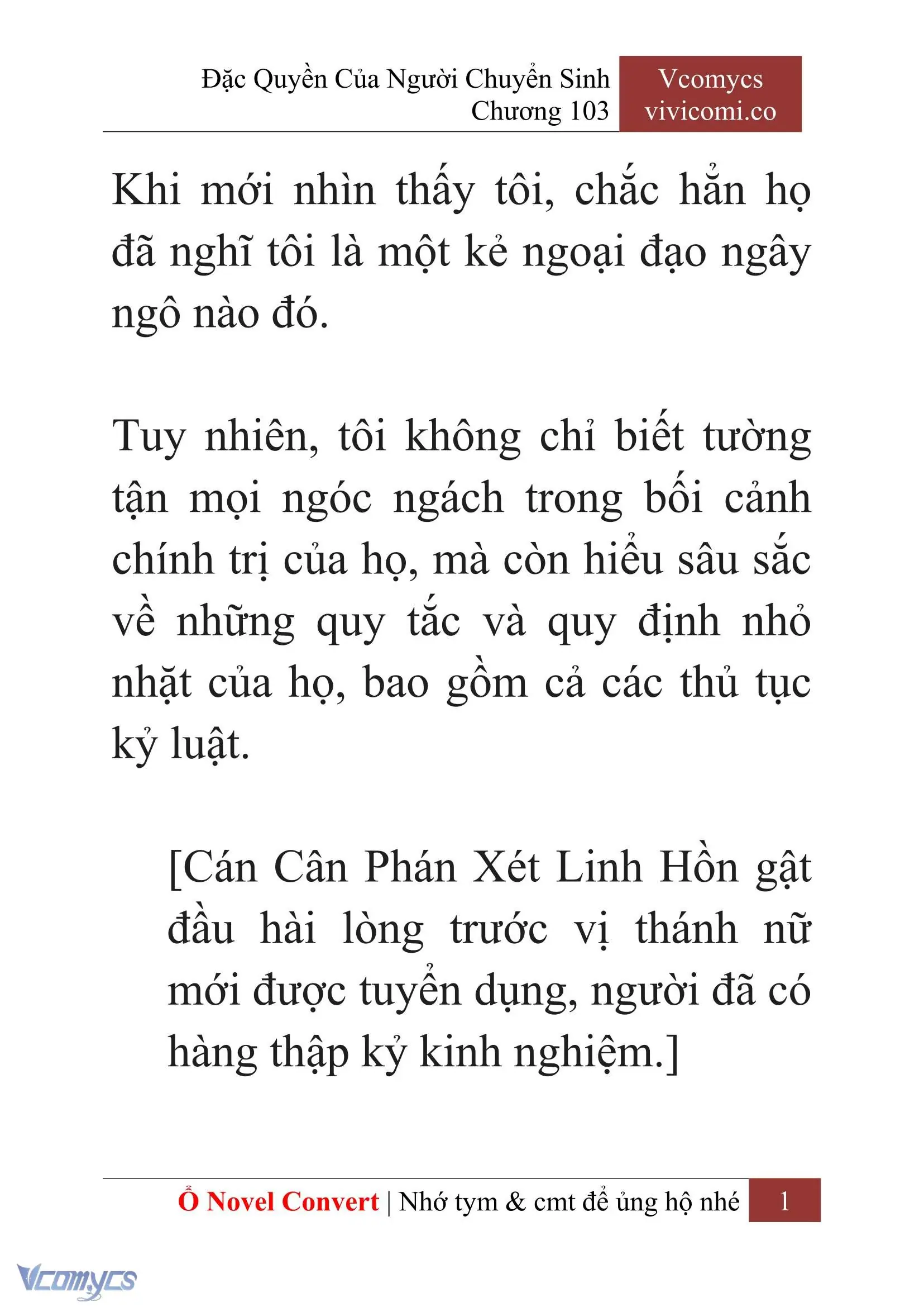[Novel] Đặc Quyền Của Người Chuyển Sinh Chapter 103 - Trang 4