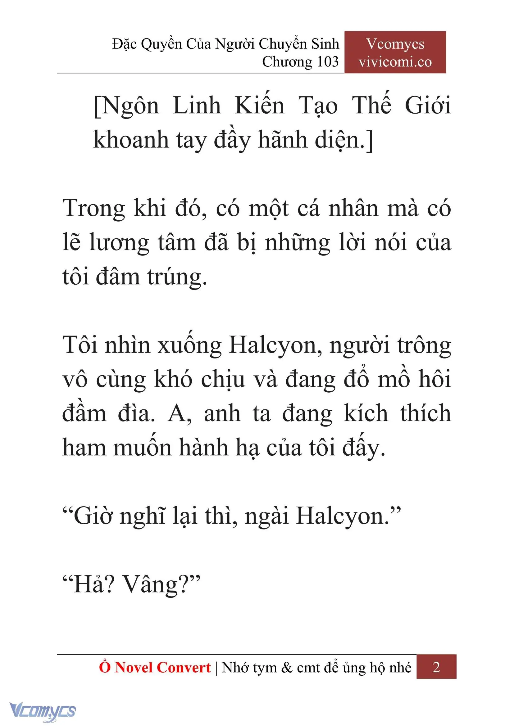 [Novel] Đặc Quyền Của Người Chuyển Sinh Chapter 103 - Trang 5