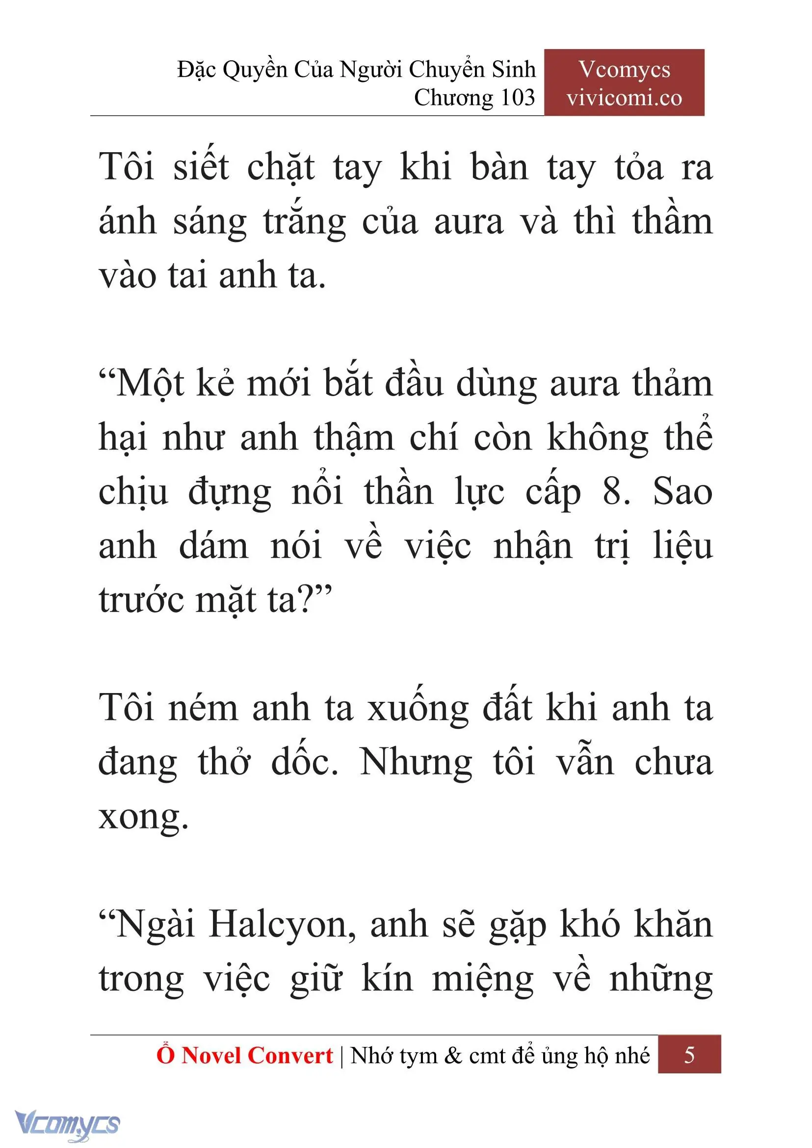 [Novel] Đặc Quyền Của Người Chuyển Sinh Chapter 103 - Trang 8