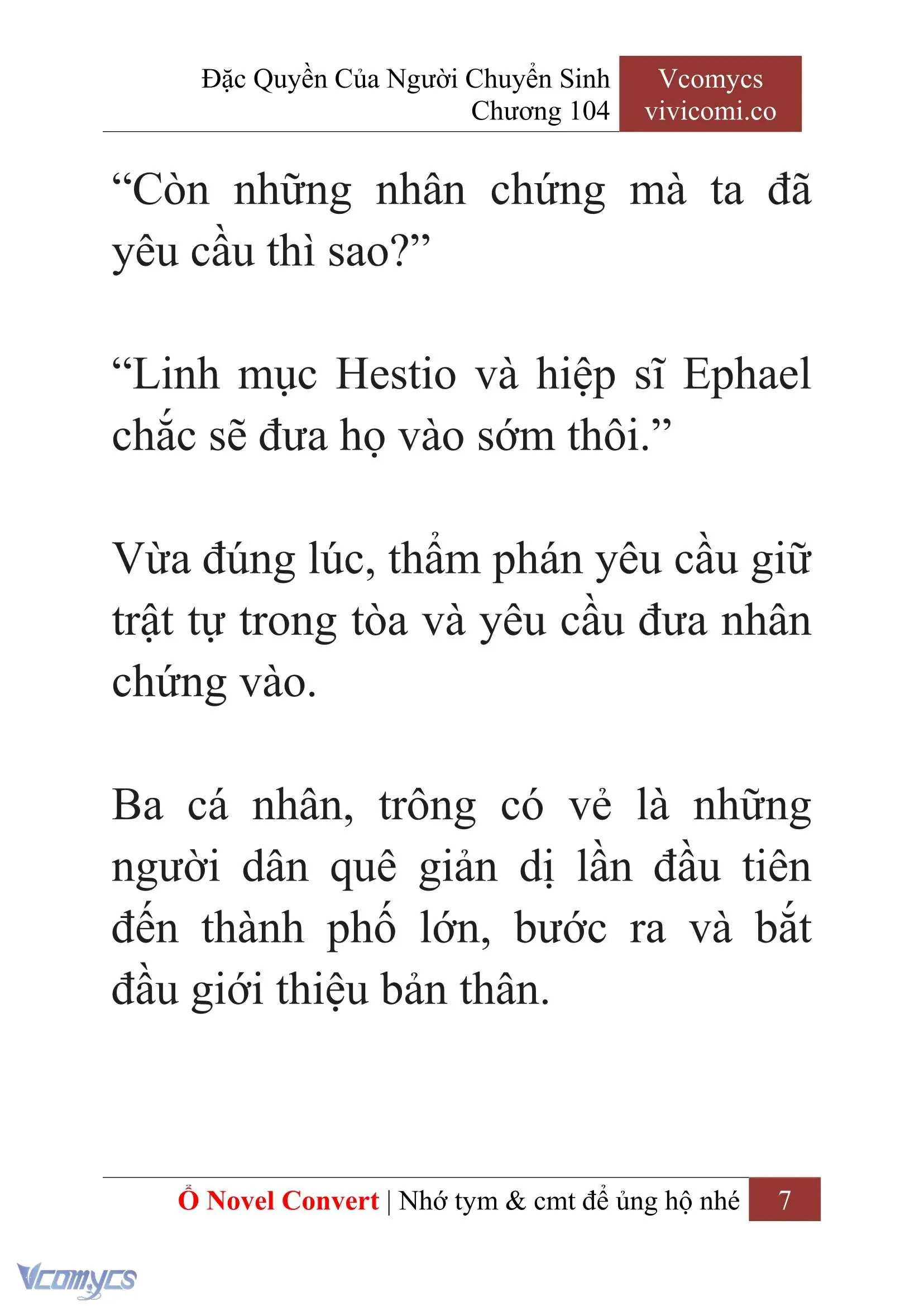 [Novel] Đặc Quyền Của Người Chuyển Sinh Chapter 104 - Trang 10