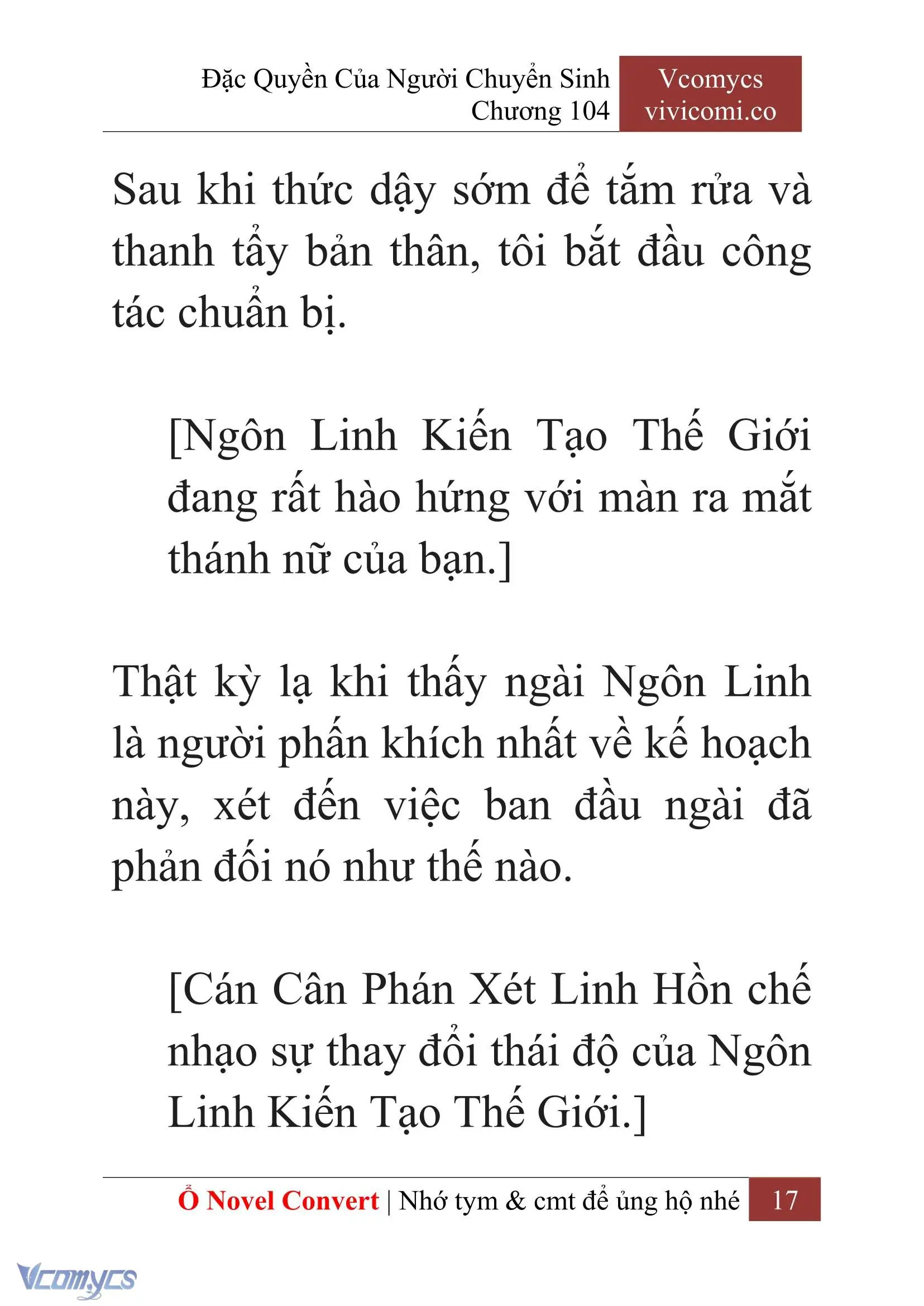 [Novel] Đặc Quyền Của Người Chuyển Sinh Chapter 104 - Trang 20