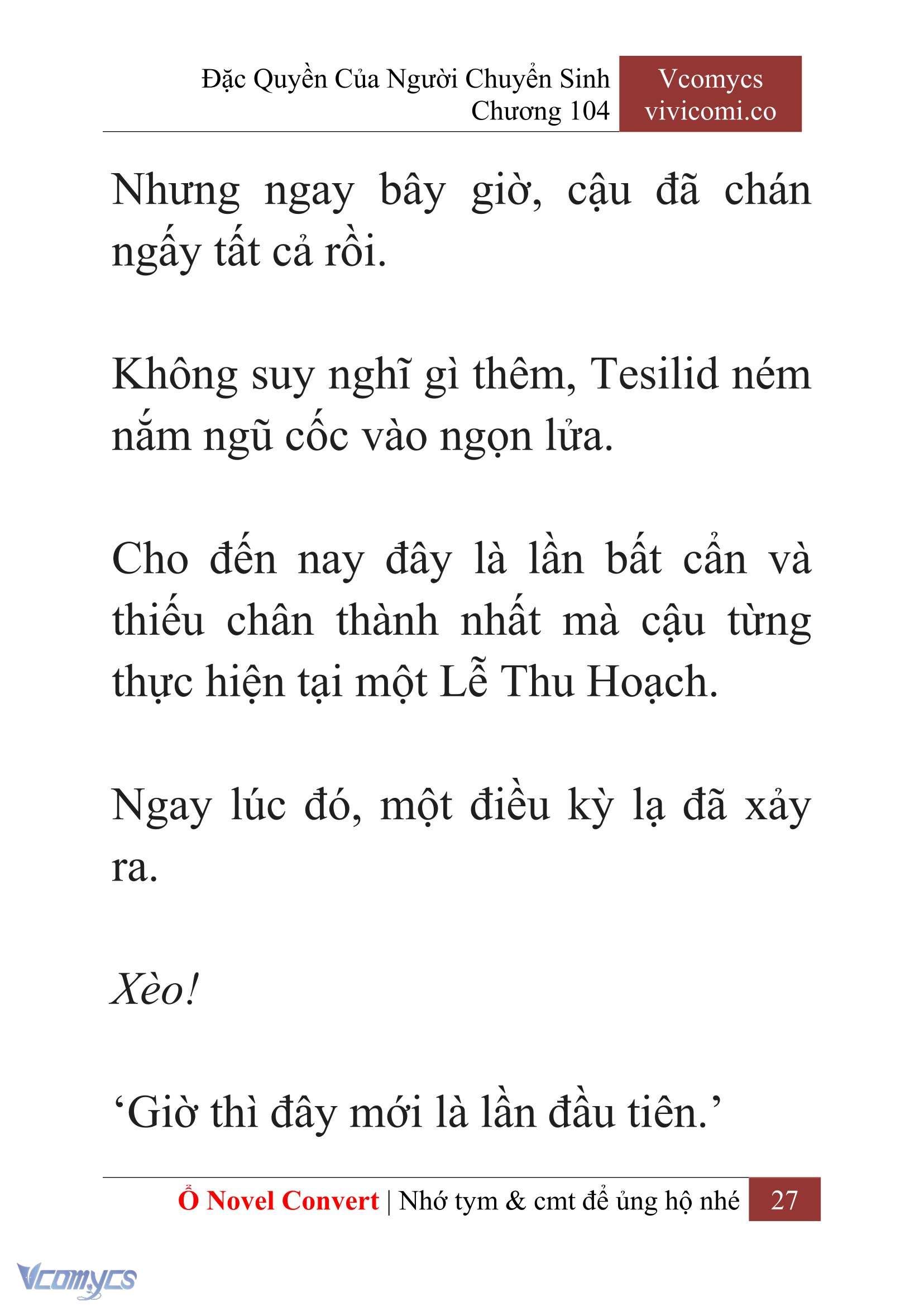 [Novel] Đặc Quyền Của Người Chuyển Sinh Chapter 104 - Trang 30