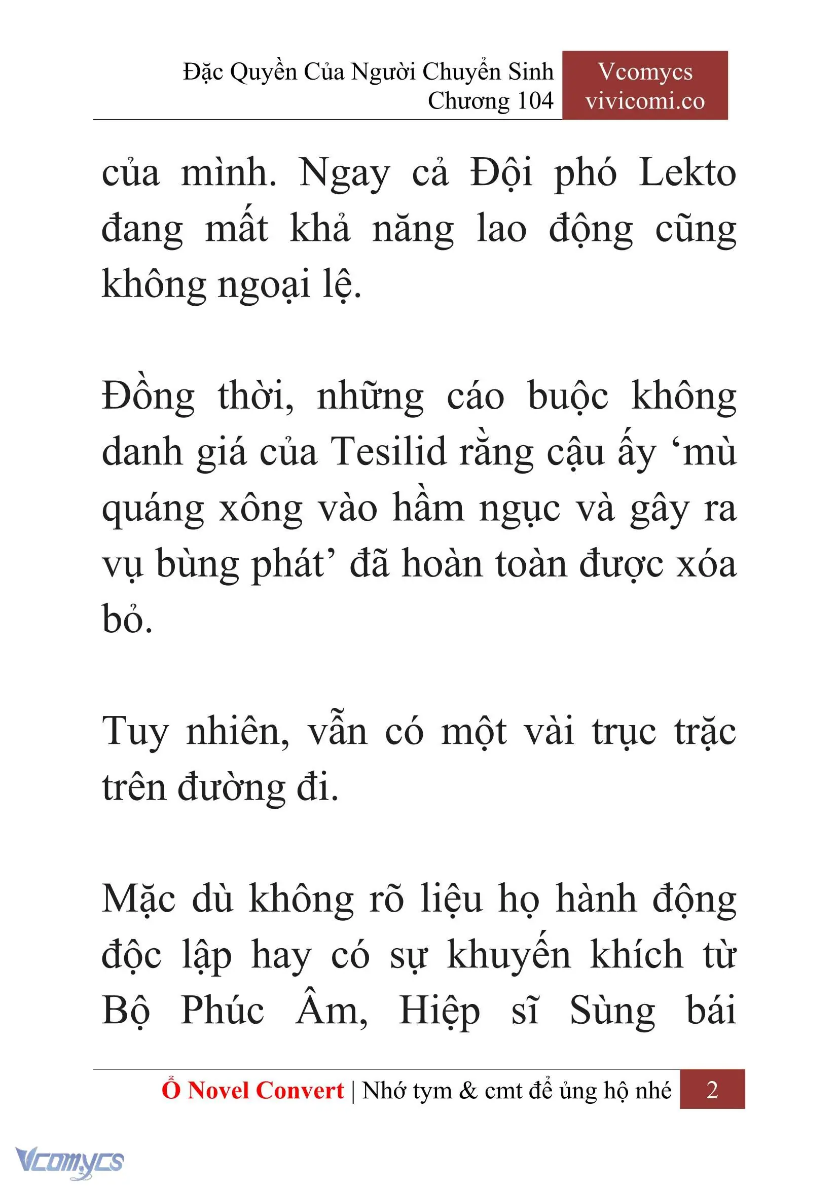 [Novel] Đặc Quyền Của Người Chuyển Sinh Chapter 104 - Trang 5