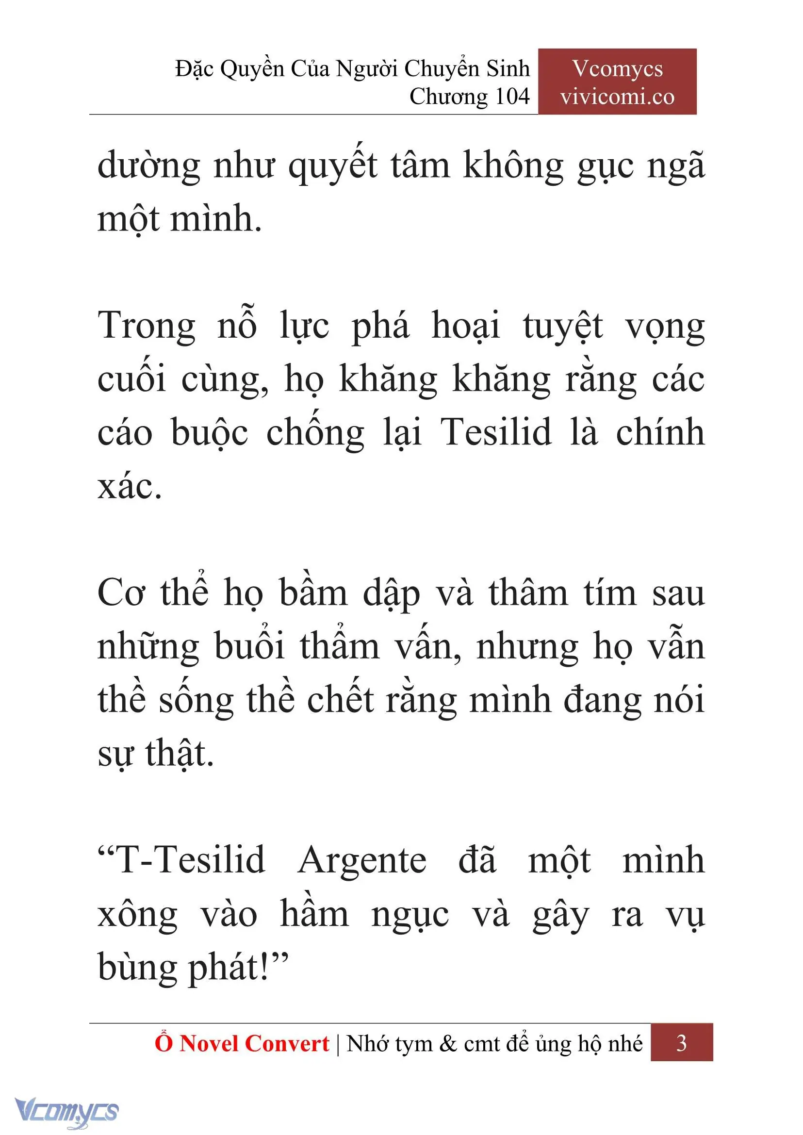 [Novel] Đặc Quyền Của Người Chuyển Sinh Chapter 104 - Trang 6