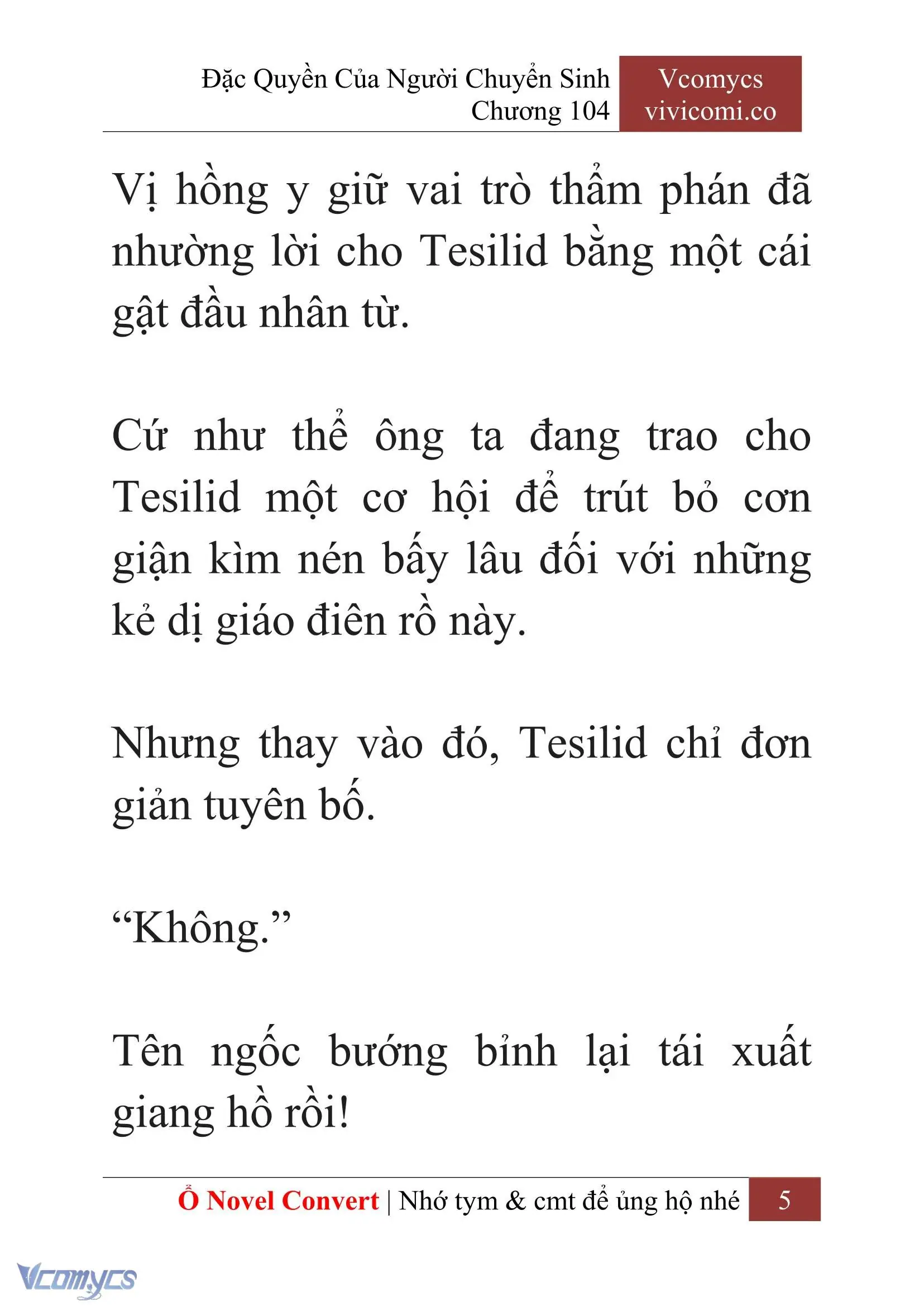 [Novel] Đặc Quyền Của Người Chuyển Sinh Chapter 104 - Trang 8