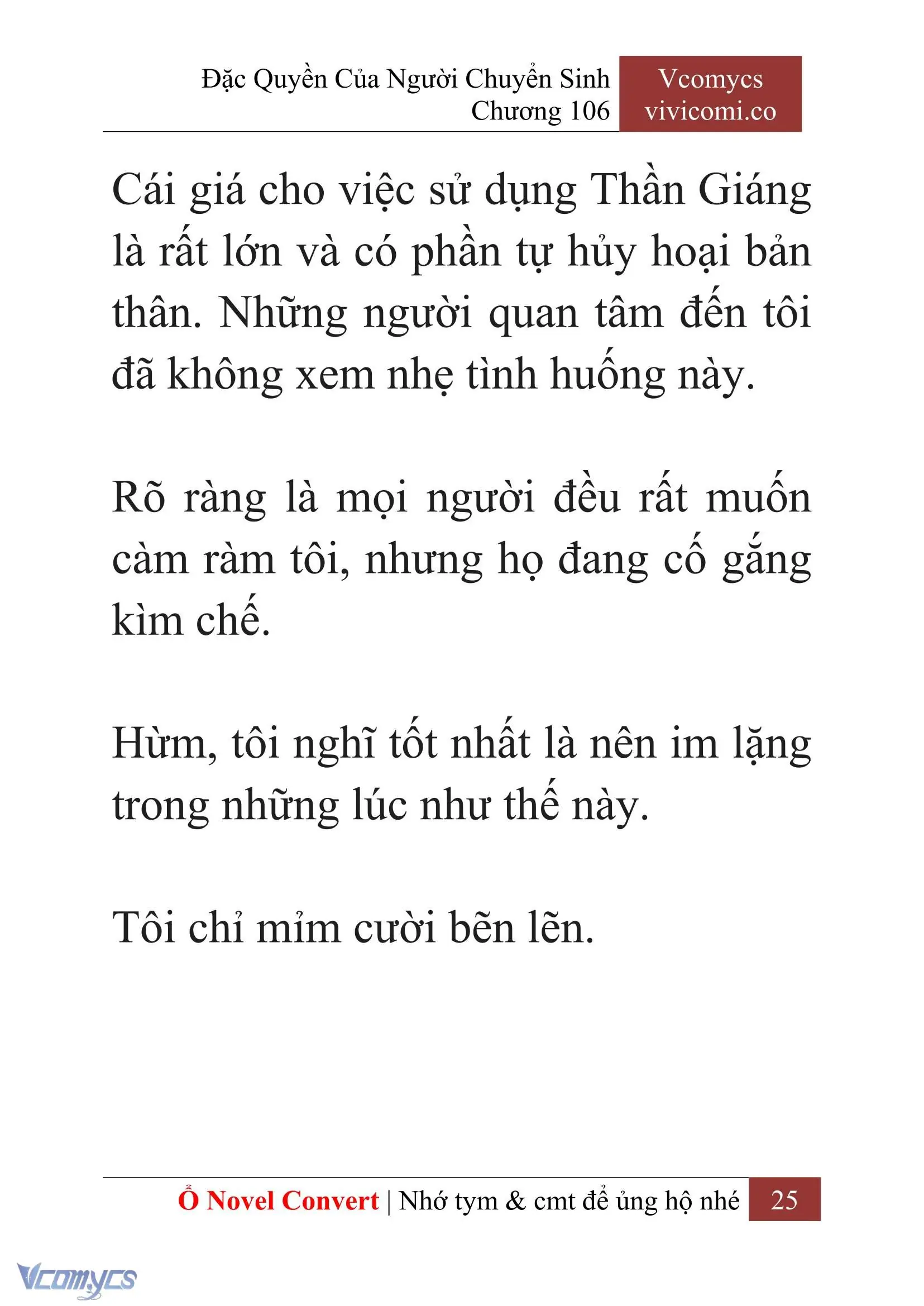 [Novel] Đặc Quyền Của Người Chuyển Sinh Chapter 106 - Trang 28