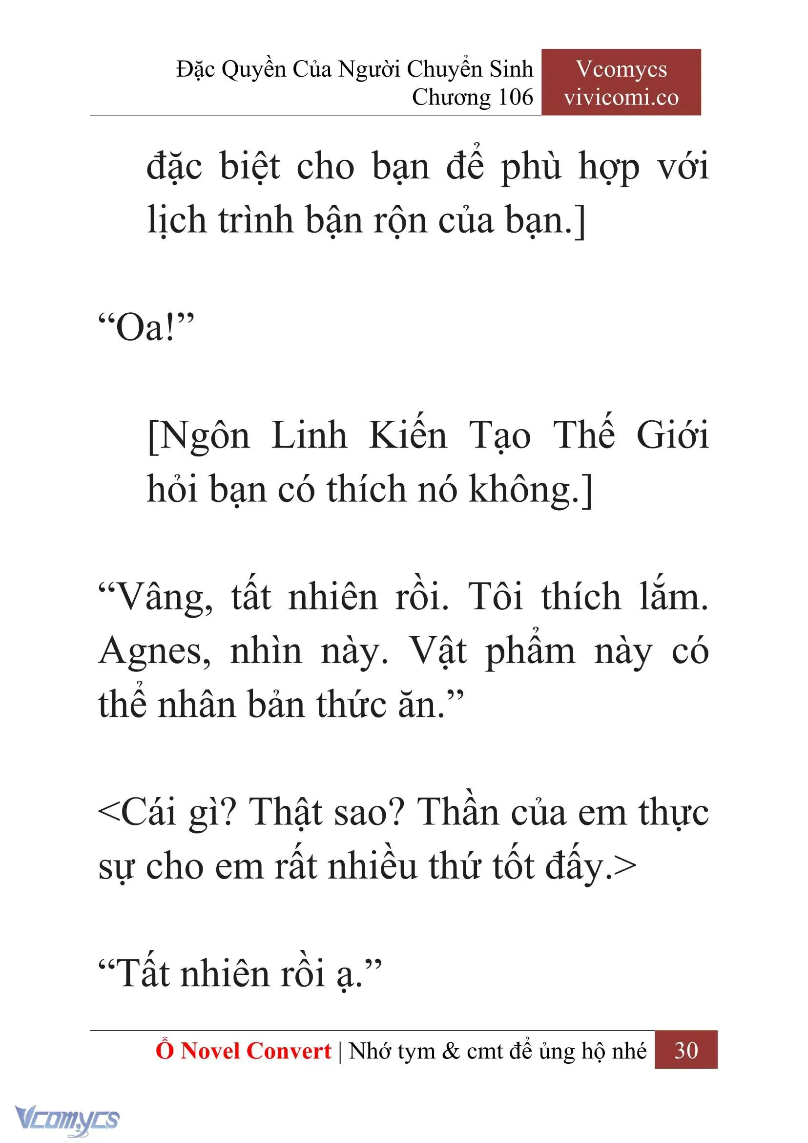 [Novel] Đặc Quyền Của Người Chuyển Sinh Chapter 106 - Trang 33