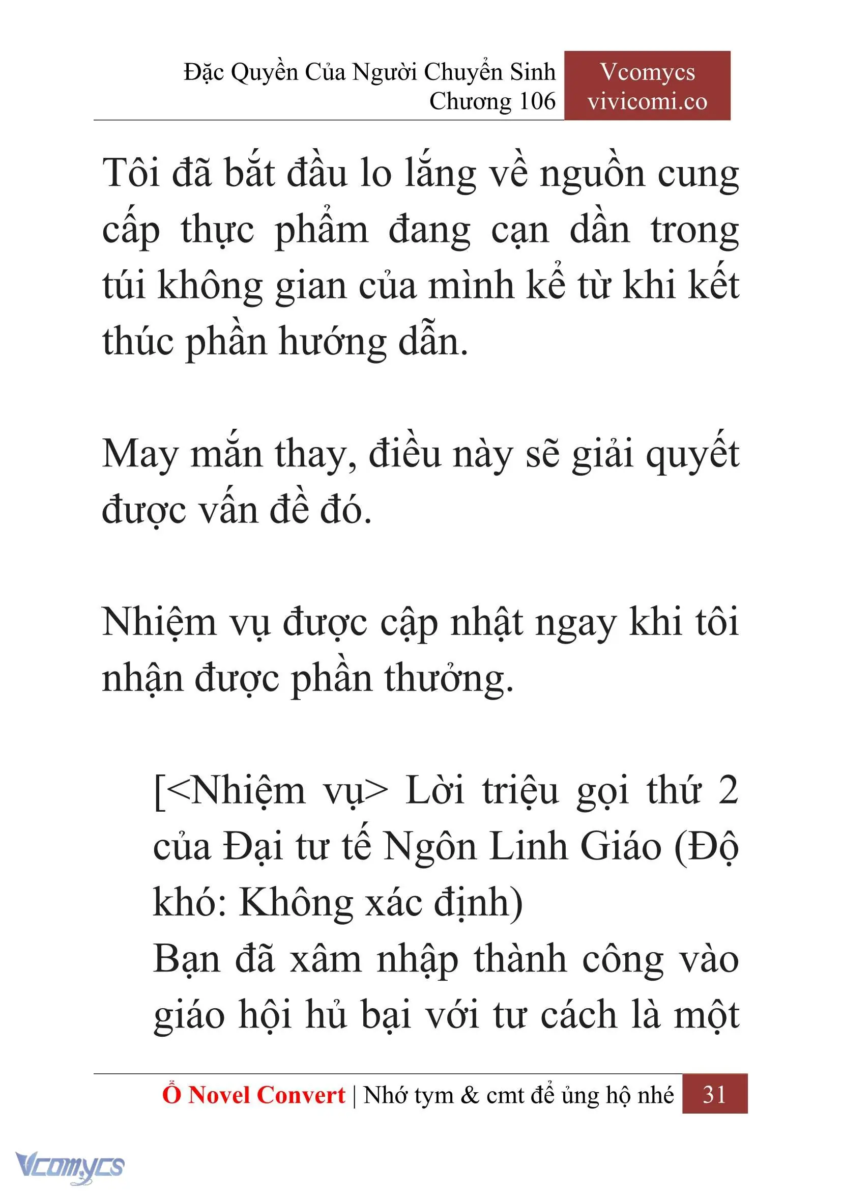 [Novel] Đặc Quyền Của Người Chuyển Sinh Chapter 106 - Trang 34