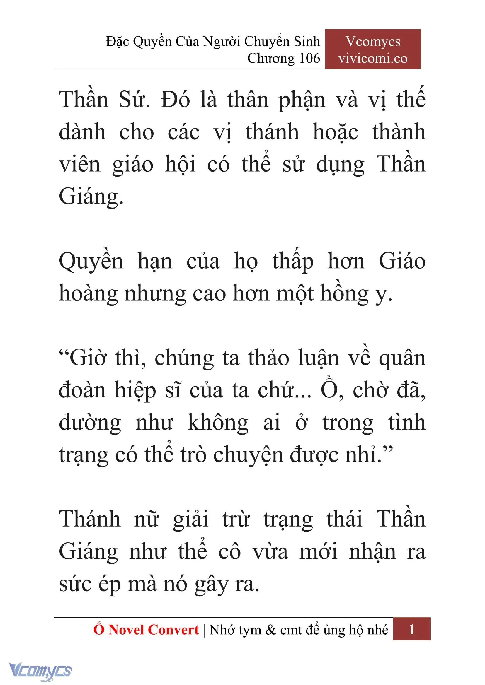 [Novel] Đặc Quyền Của Người Chuyển Sinh Chapter 106 - Trang 4