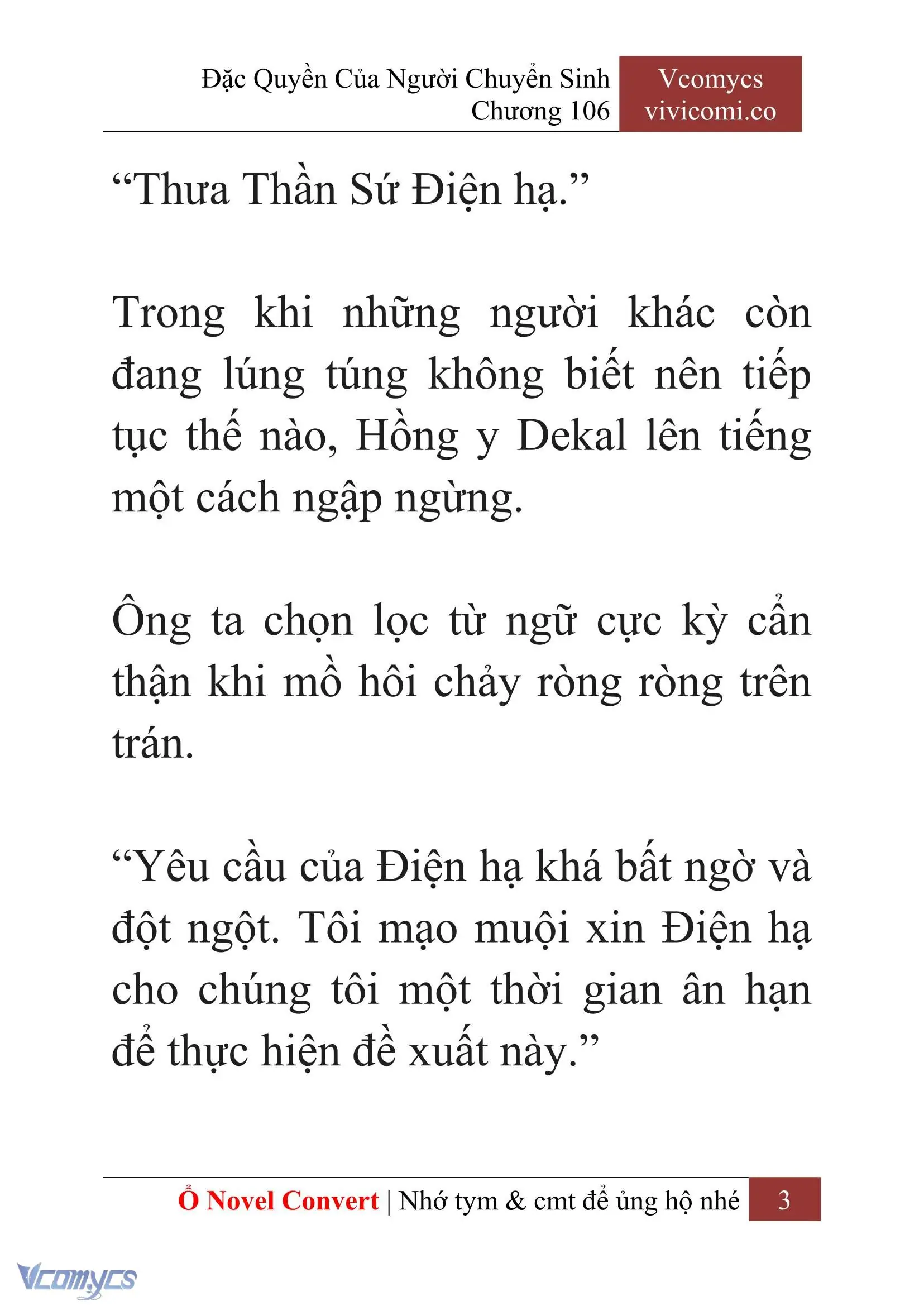 [Novel] Đặc Quyền Của Người Chuyển Sinh Chapter 106 - Trang 6