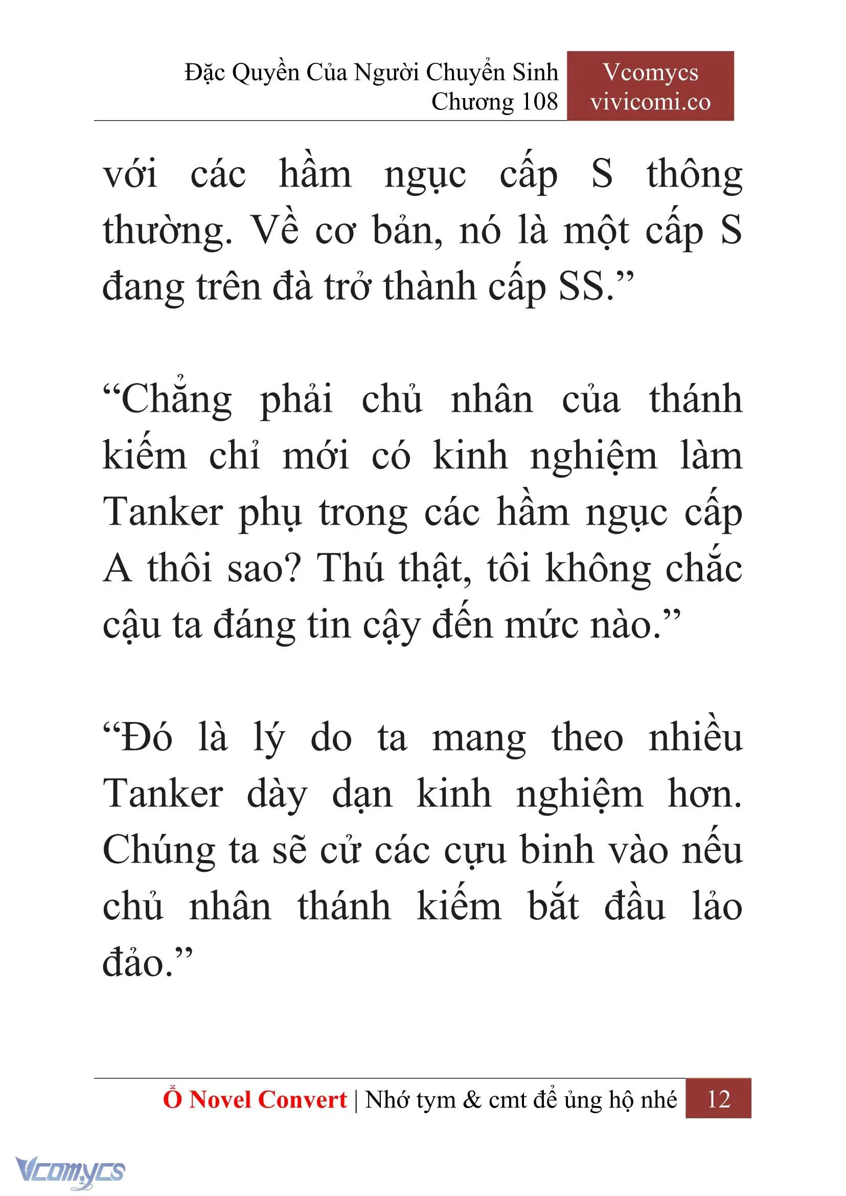 [Novel] Đặc Quyền Của Người Chuyển Sinh Chapter 108 - Trang 15