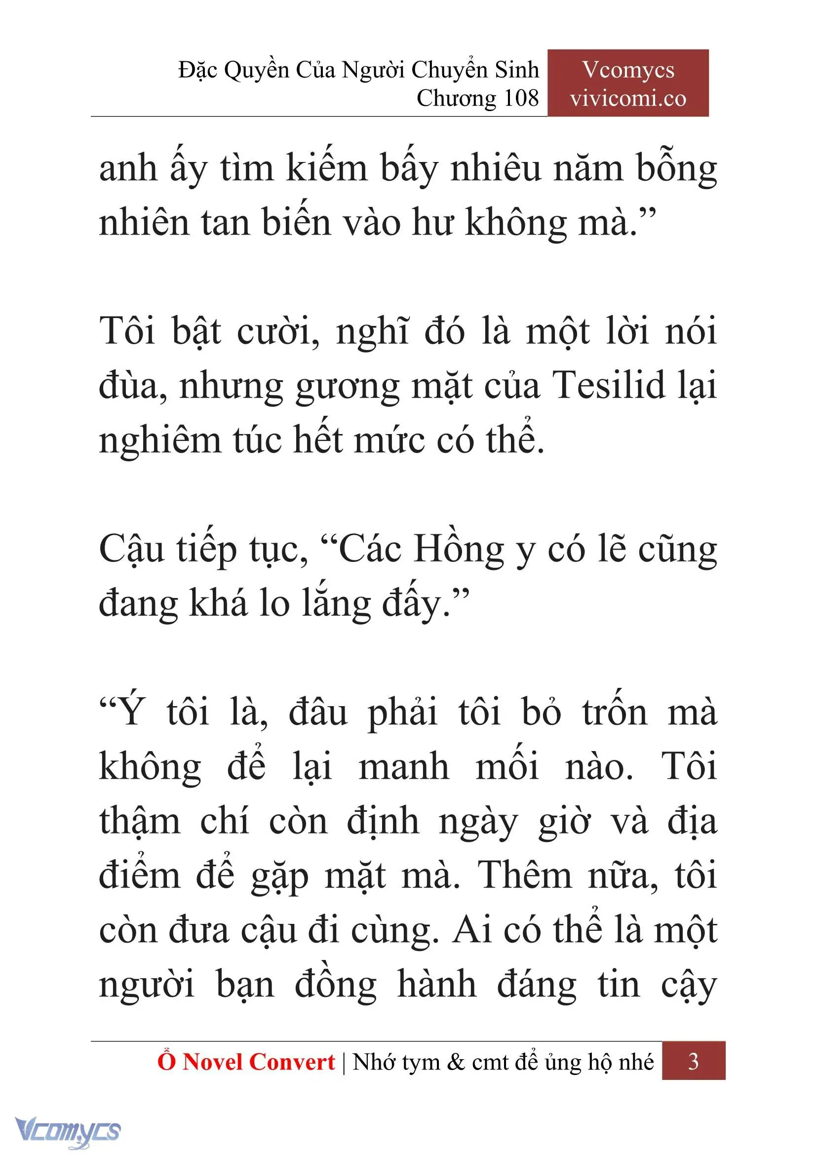 [Novel] Đặc Quyền Của Người Chuyển Sinh Chapter 108 - Trang 6