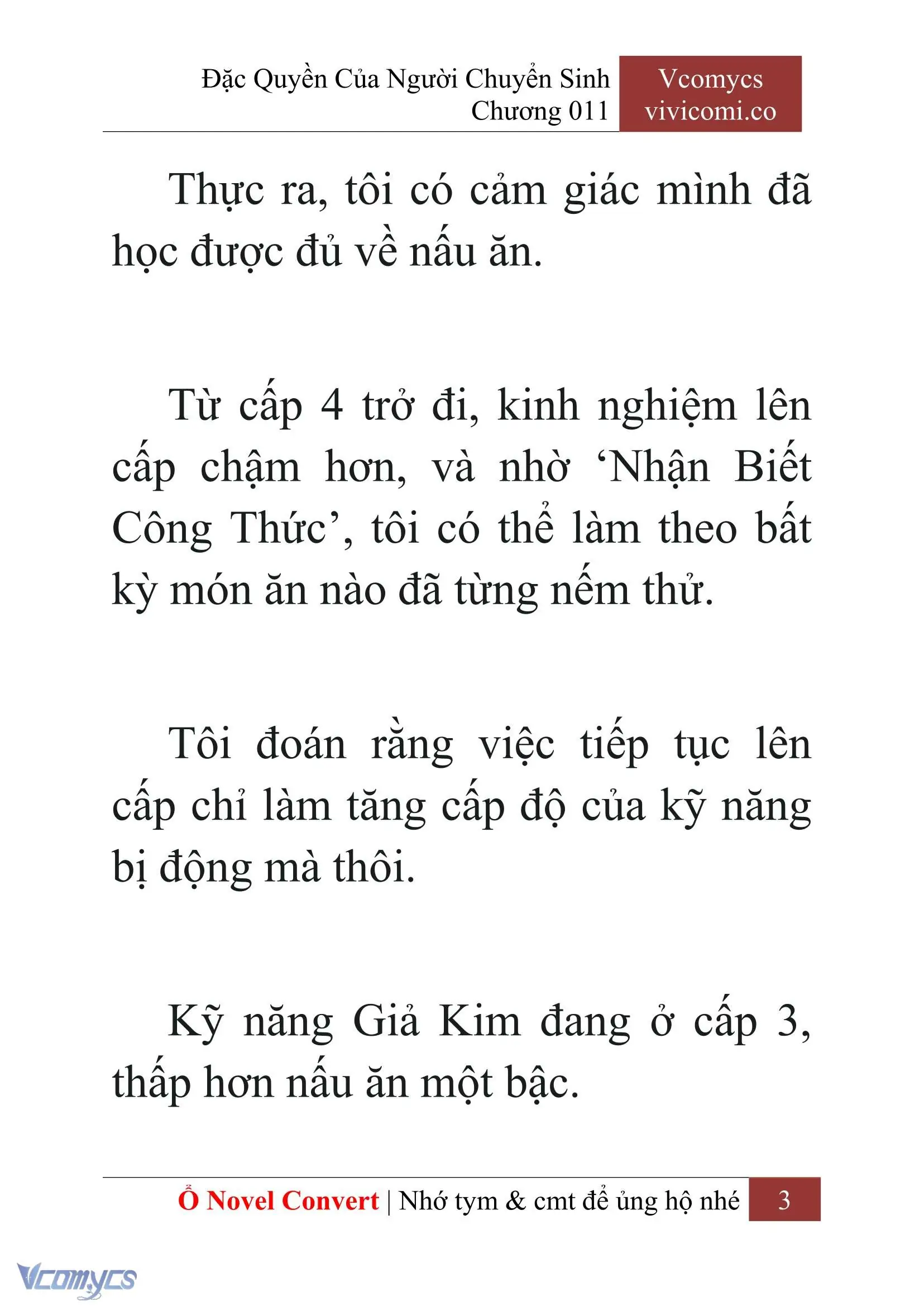 [Novel] Đặc Quyền Của Người Chuyển Sinh Chapter 11 - Trang 6