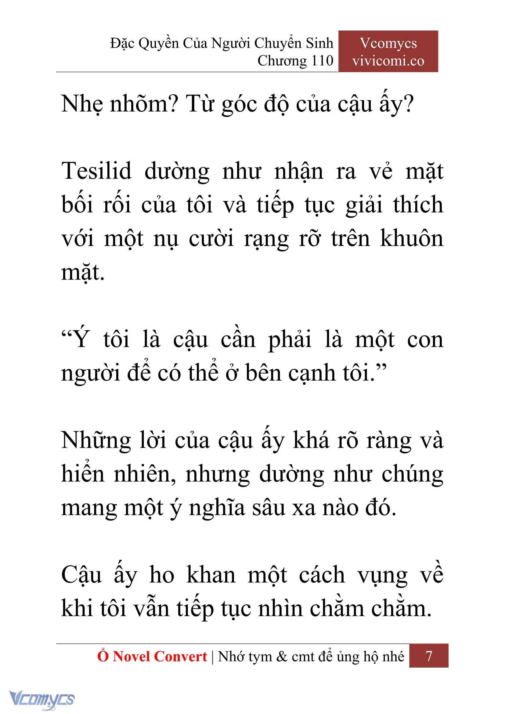 [Novel] Đặc Quyền Của Người Chuyển Sinh Chapter 110 - Trang 10