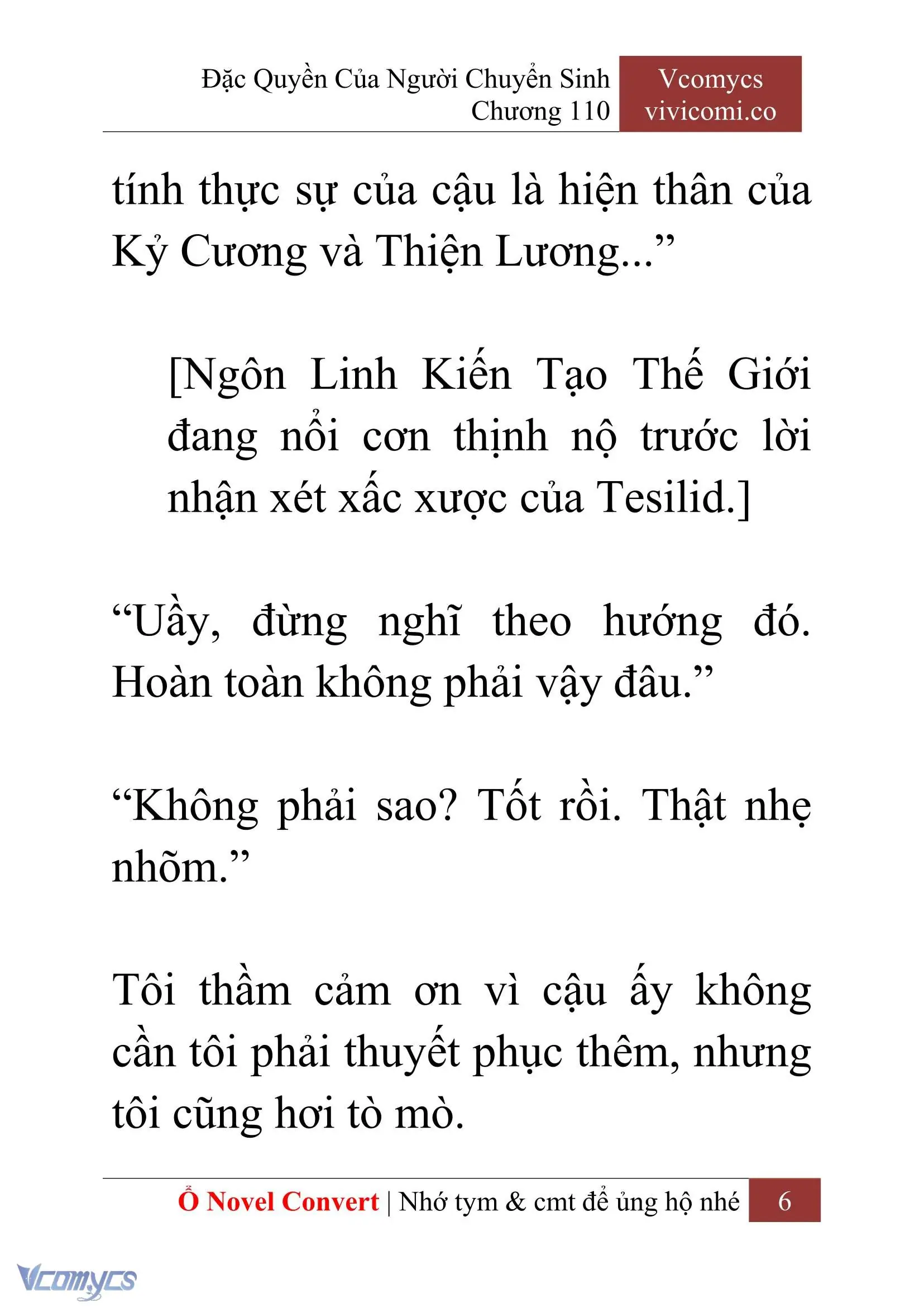 [Novel] Đặc Quyền Của Người Chuyển Sinh Chapter 110 - Trang 9