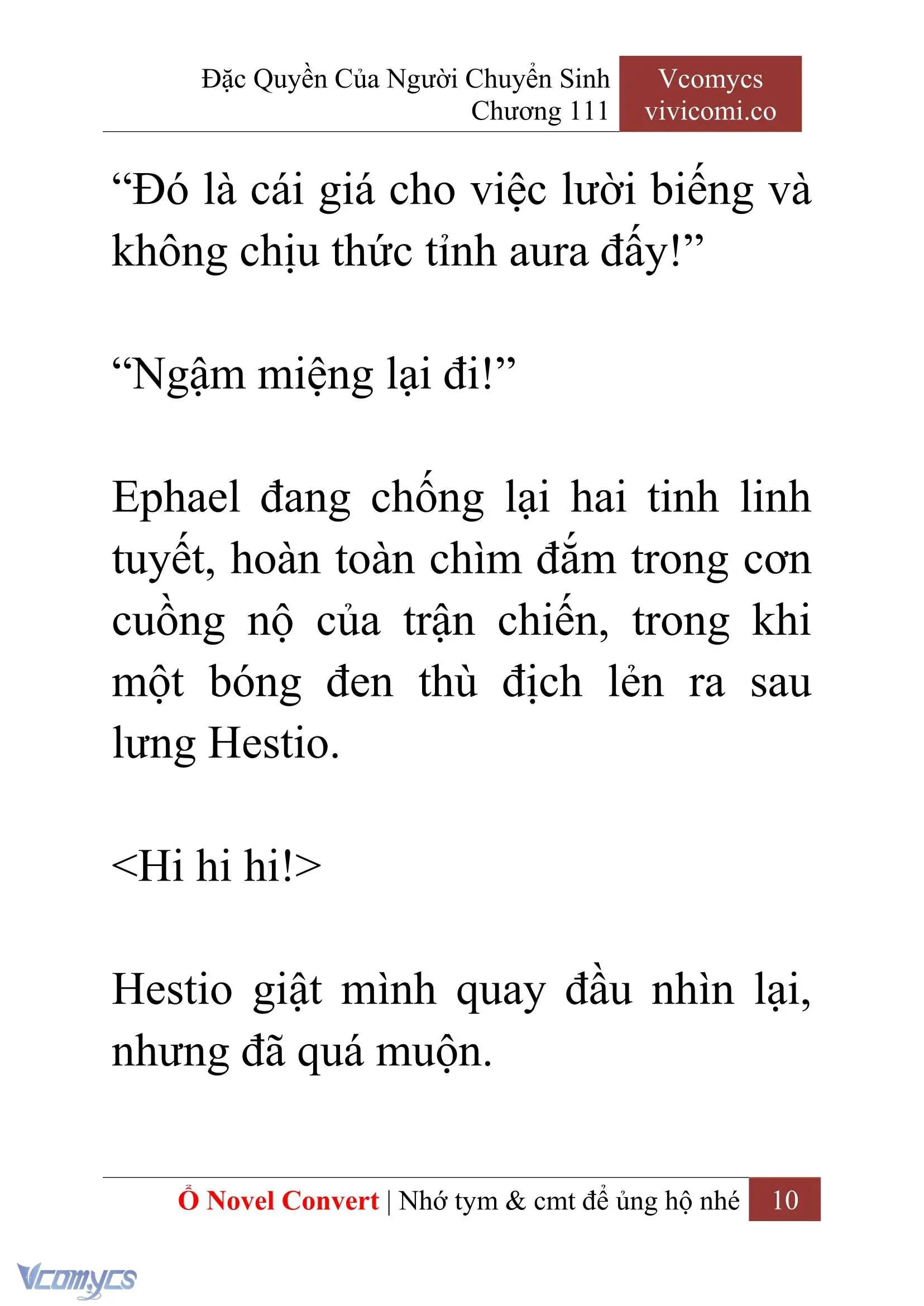 [Novel] Đặc Quyền Của Người Chuyển Sinh Chapter 111 - Trang 13