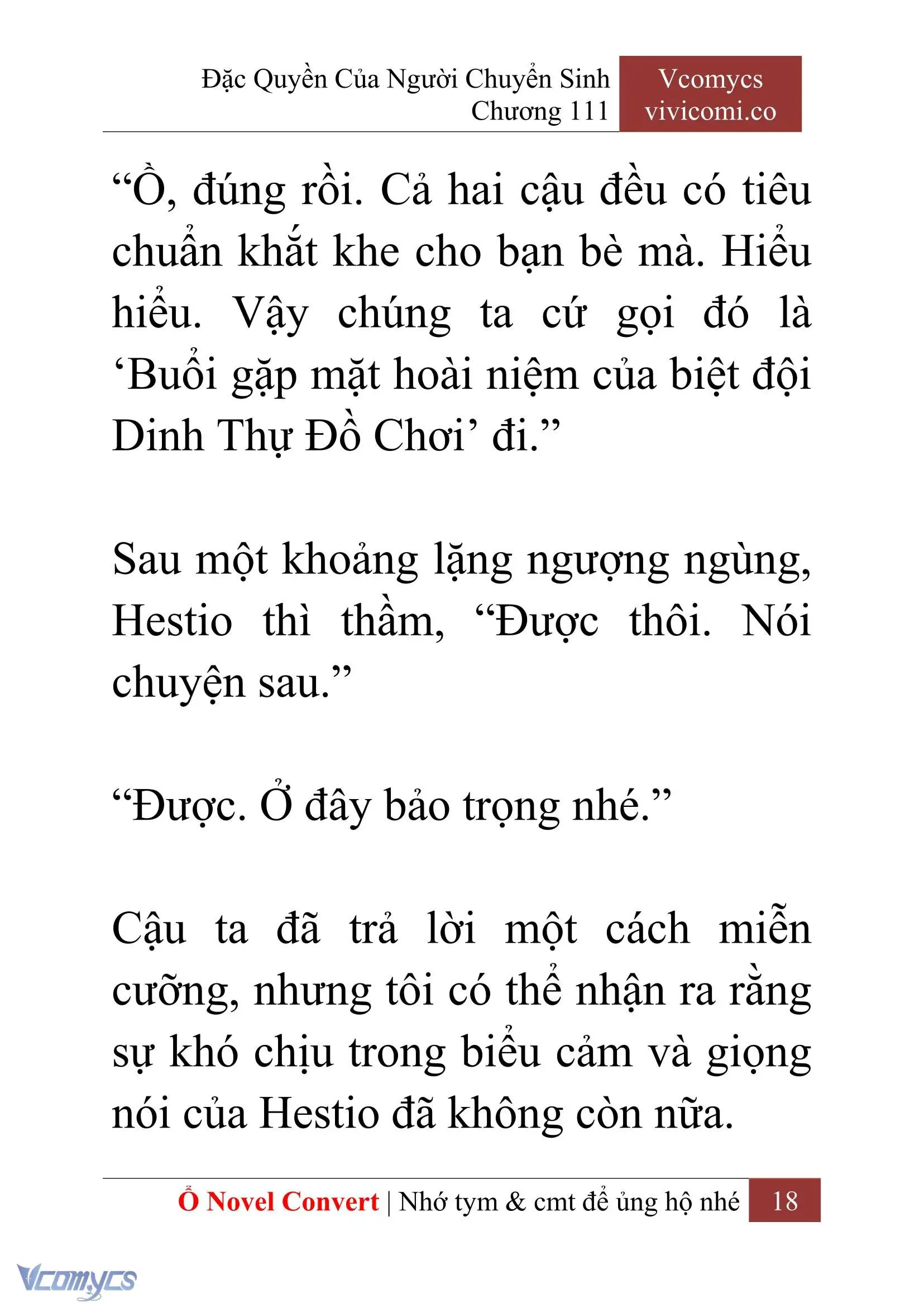 [Novel] Đặc Quyền Của Người Chuyển Sinh Chapter 111 - Trang 21