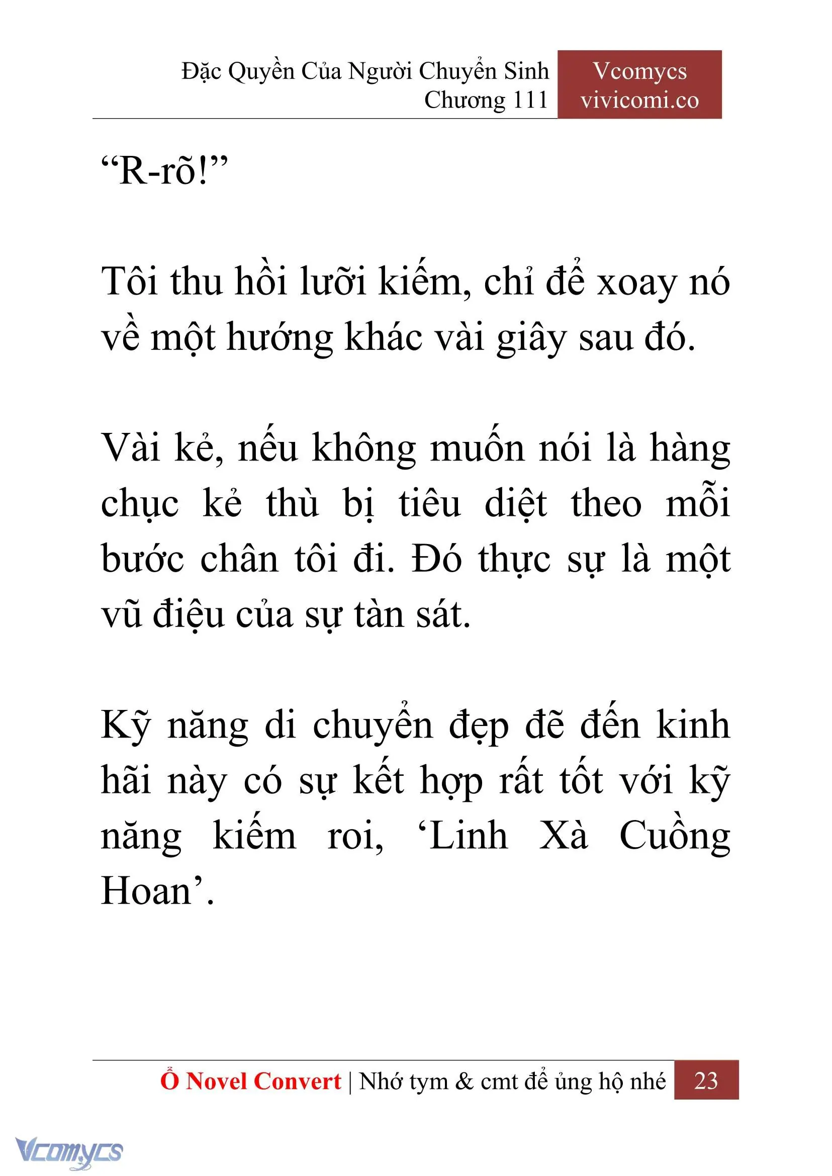 [Novel] Đặc Quyền Của Người Chuyển Sinh Chapter 111 - Trang 26