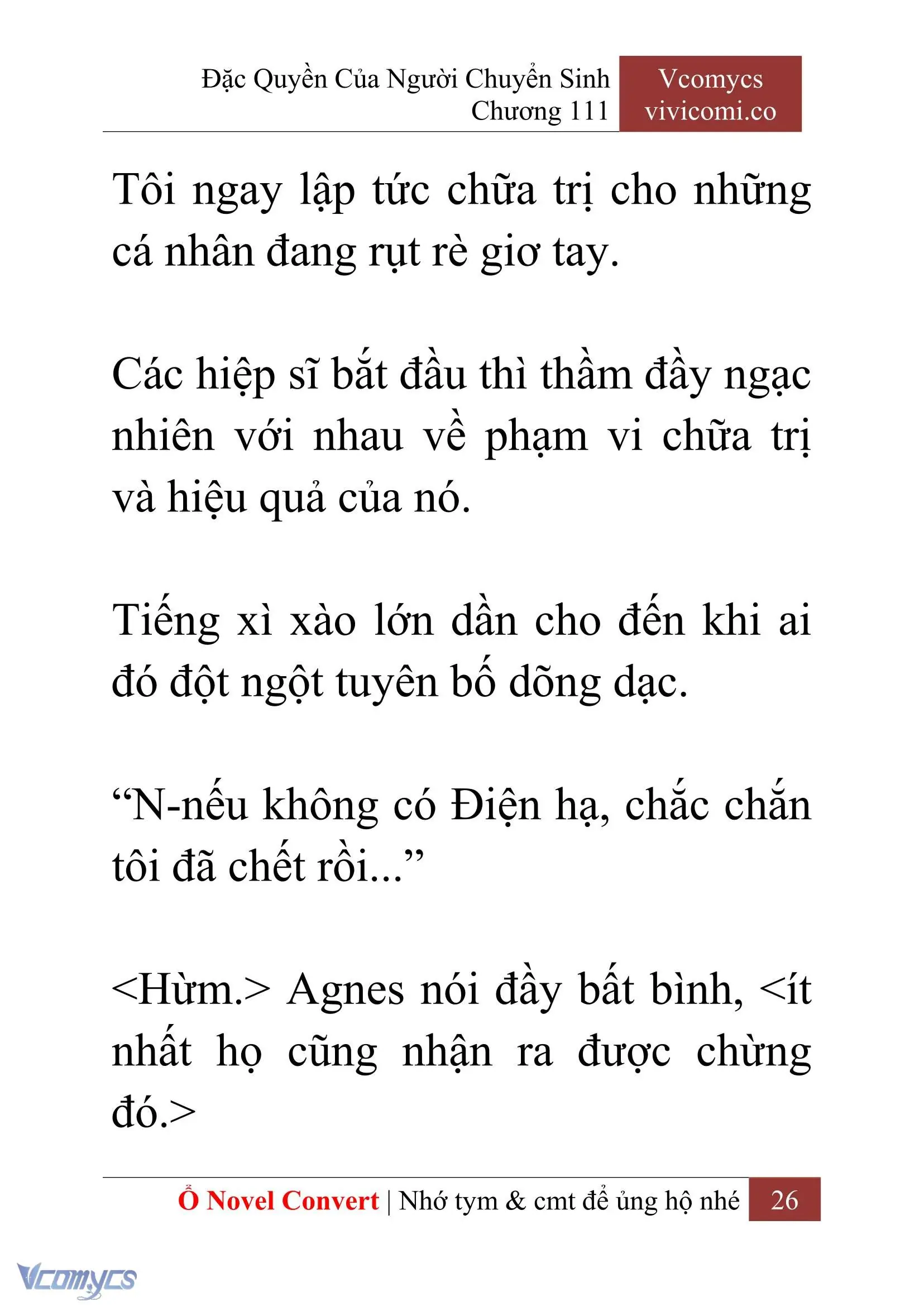 [Novel] Đặc Quyền Của Người Chuyển Sinh Chapter 111 - Trang 29