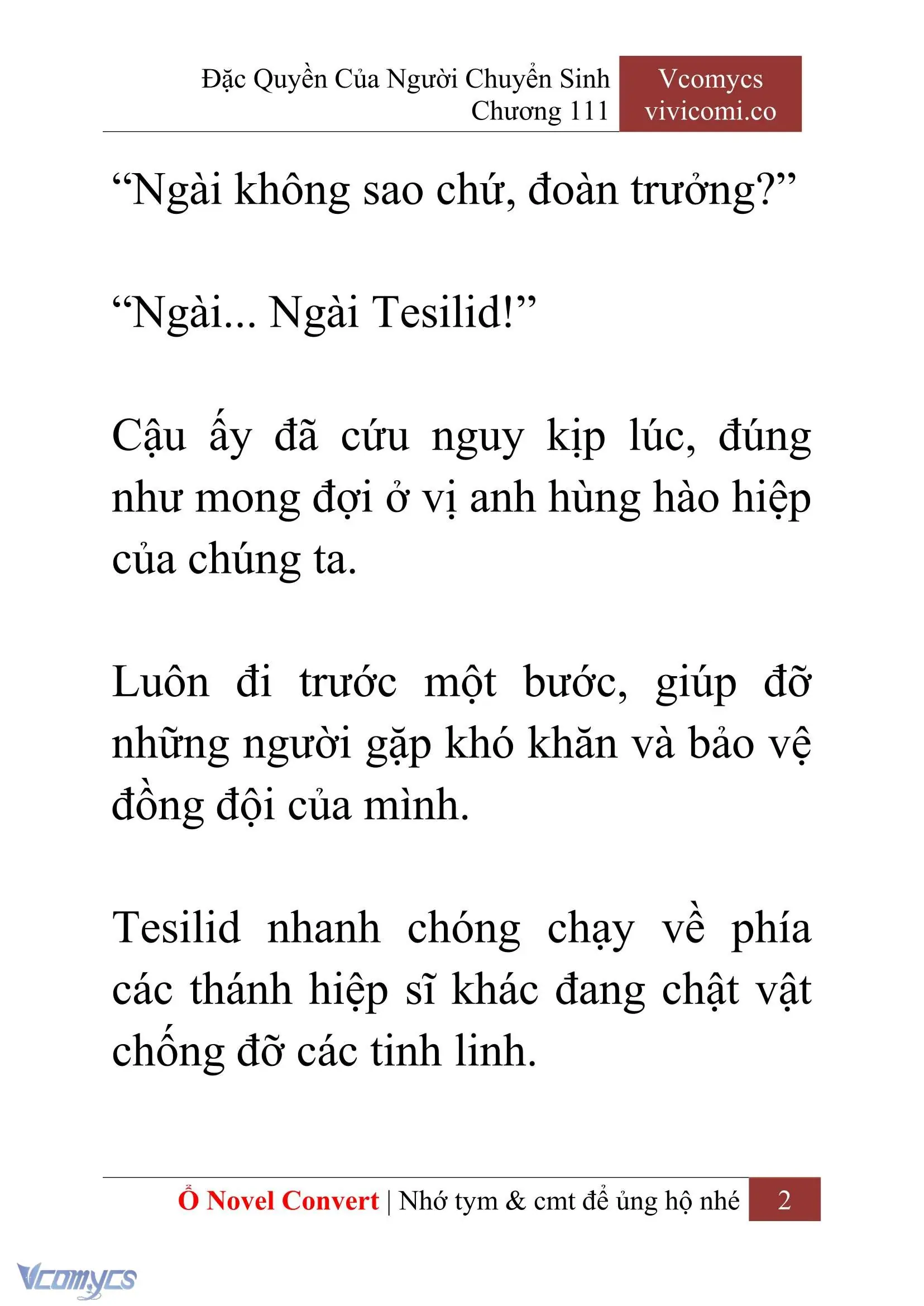 [Novel] Đặc Quyền Của Người Chuyển Sinh Chapter 111 - Trang 5