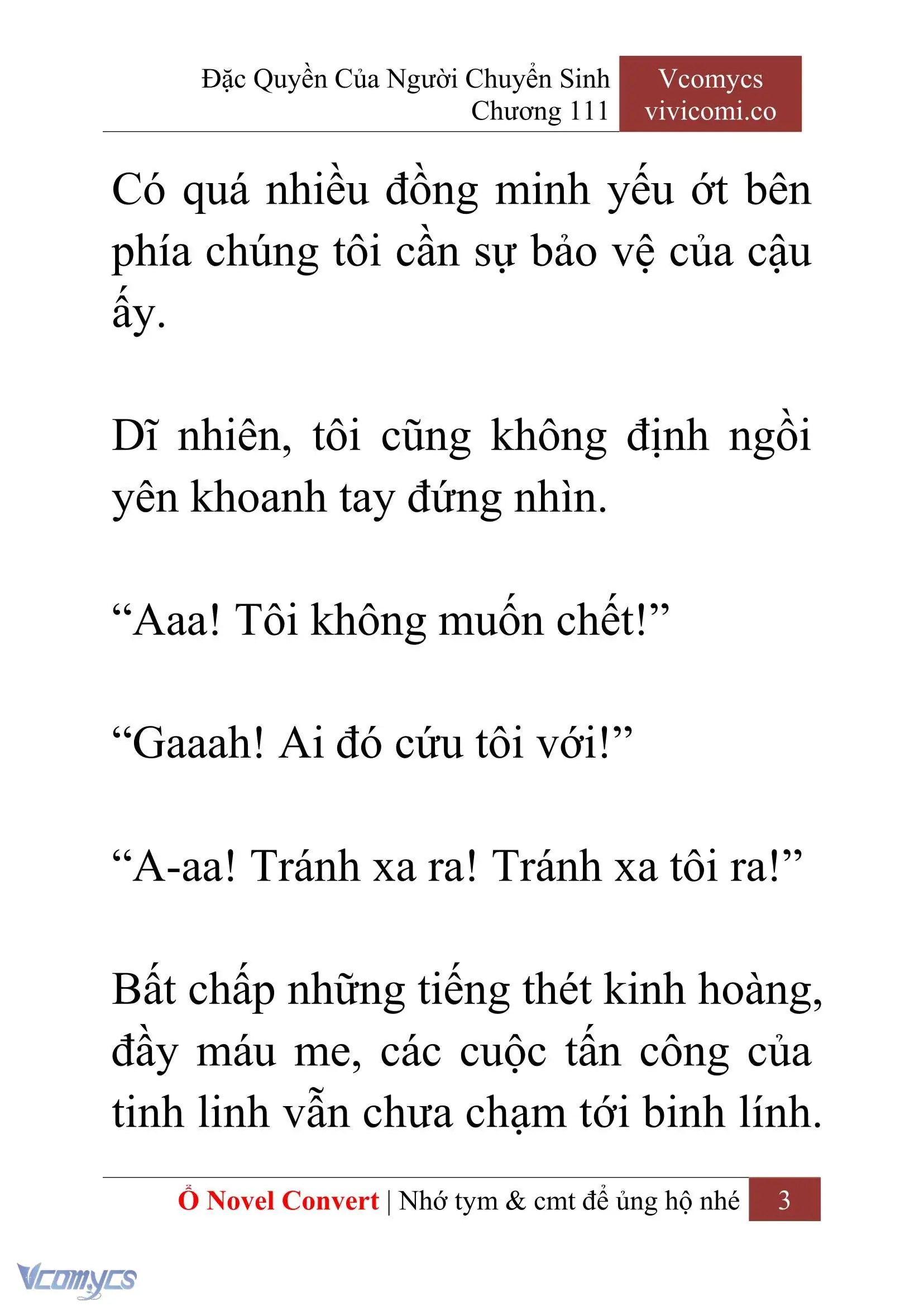 [Novel] Đặc Quyền Của Người Chuyển Sinh Chapter 111 - Trang 6