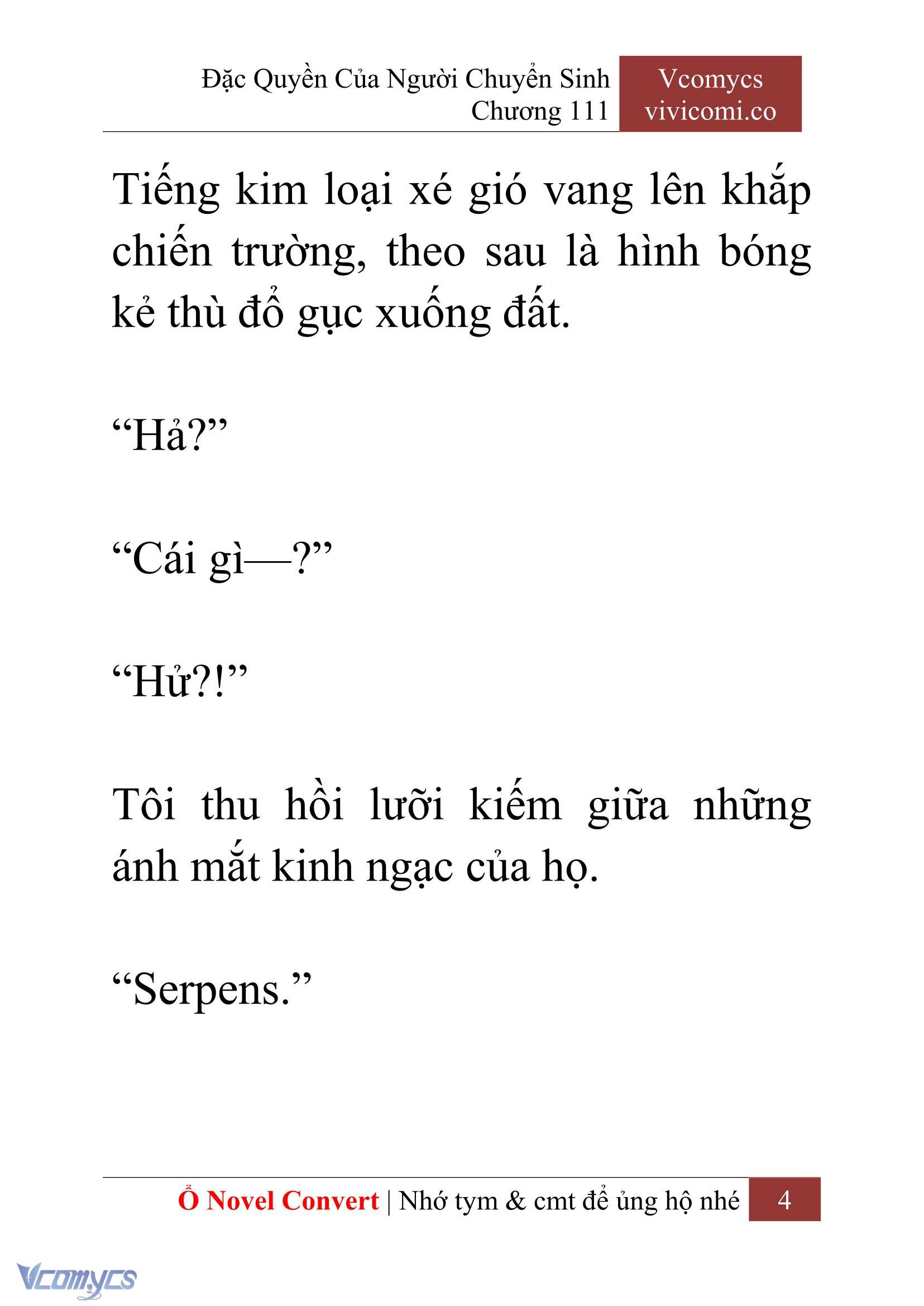 [Novel] Đặc Quyền Của Người Chuyển Sinh Chapter 111 - Trang 7