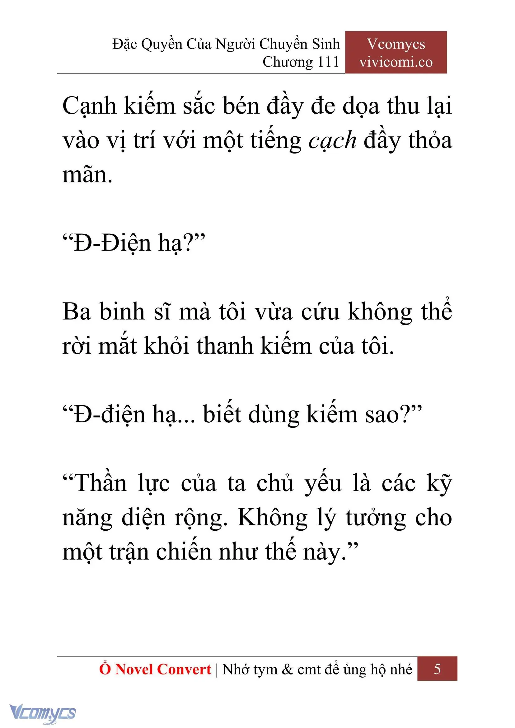 [Novel] Đặc Quyền Của Người Chuyển Sinh Chapter 111 - Trang 8