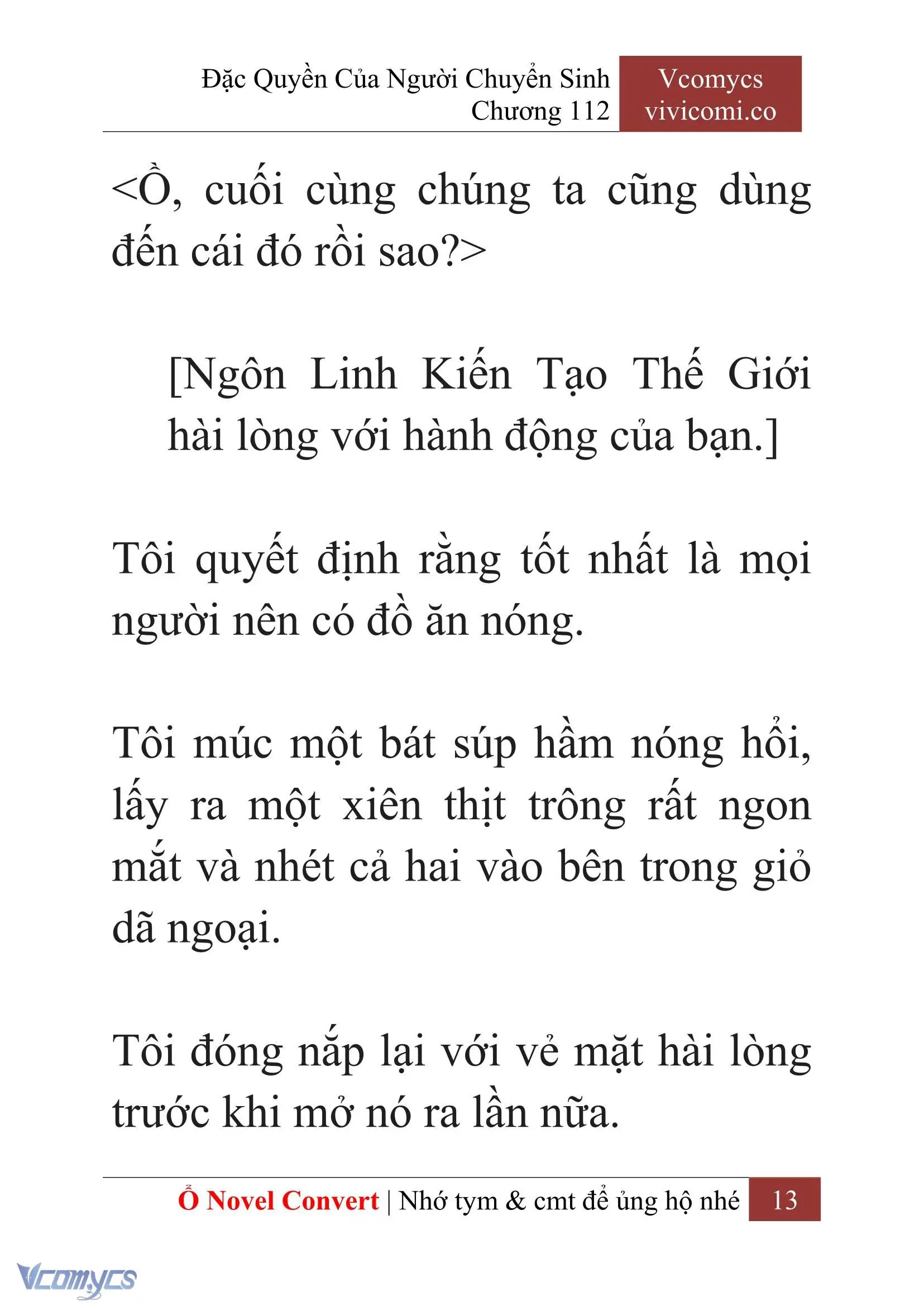 [Novel] Đặc Quyền Của Người Chuyển Sinh Chapter 112 - Trang 16