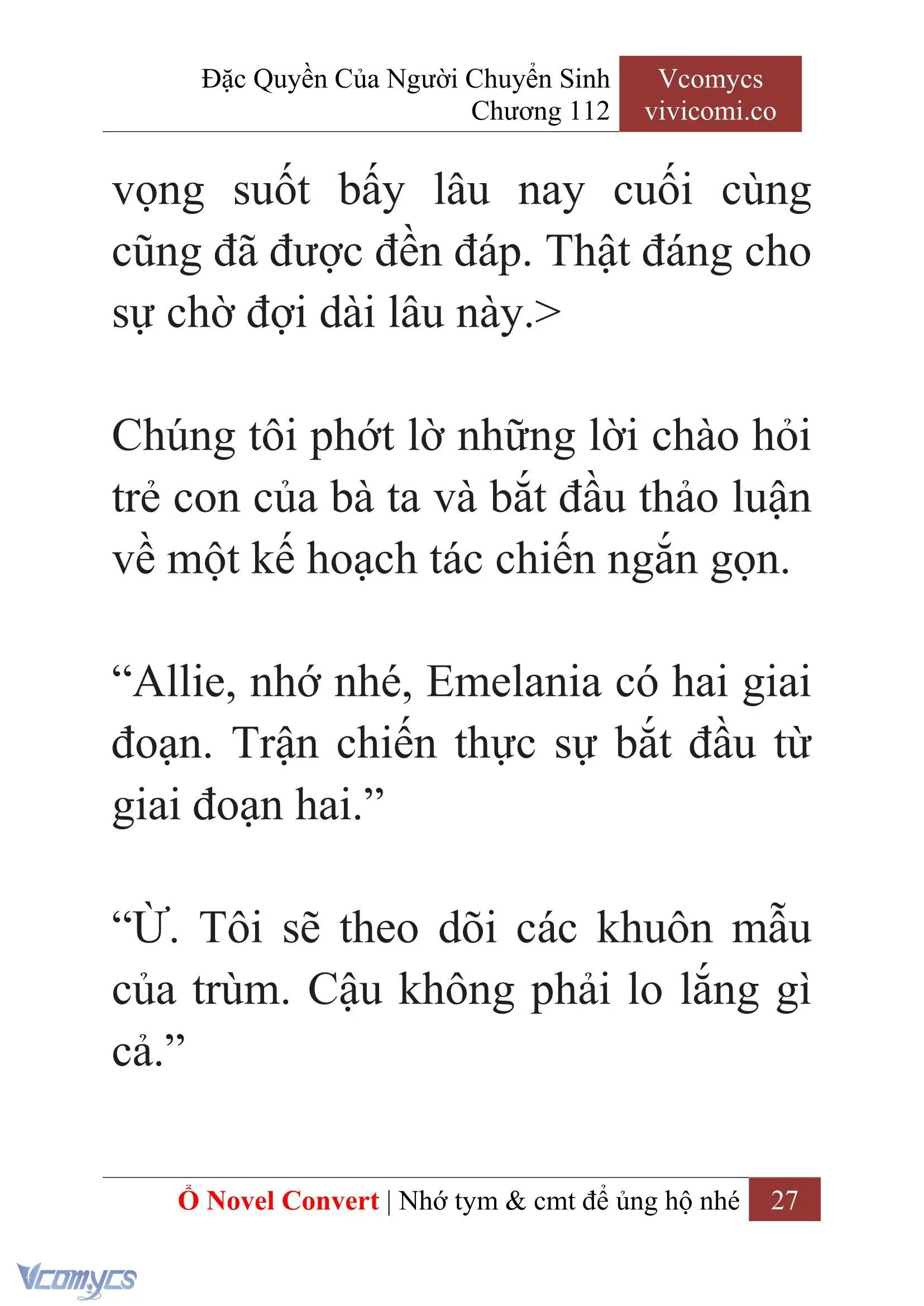 [Novel] Đặc Quyền Của Người Chuyển Sinh Chapter 112 - Trang 30