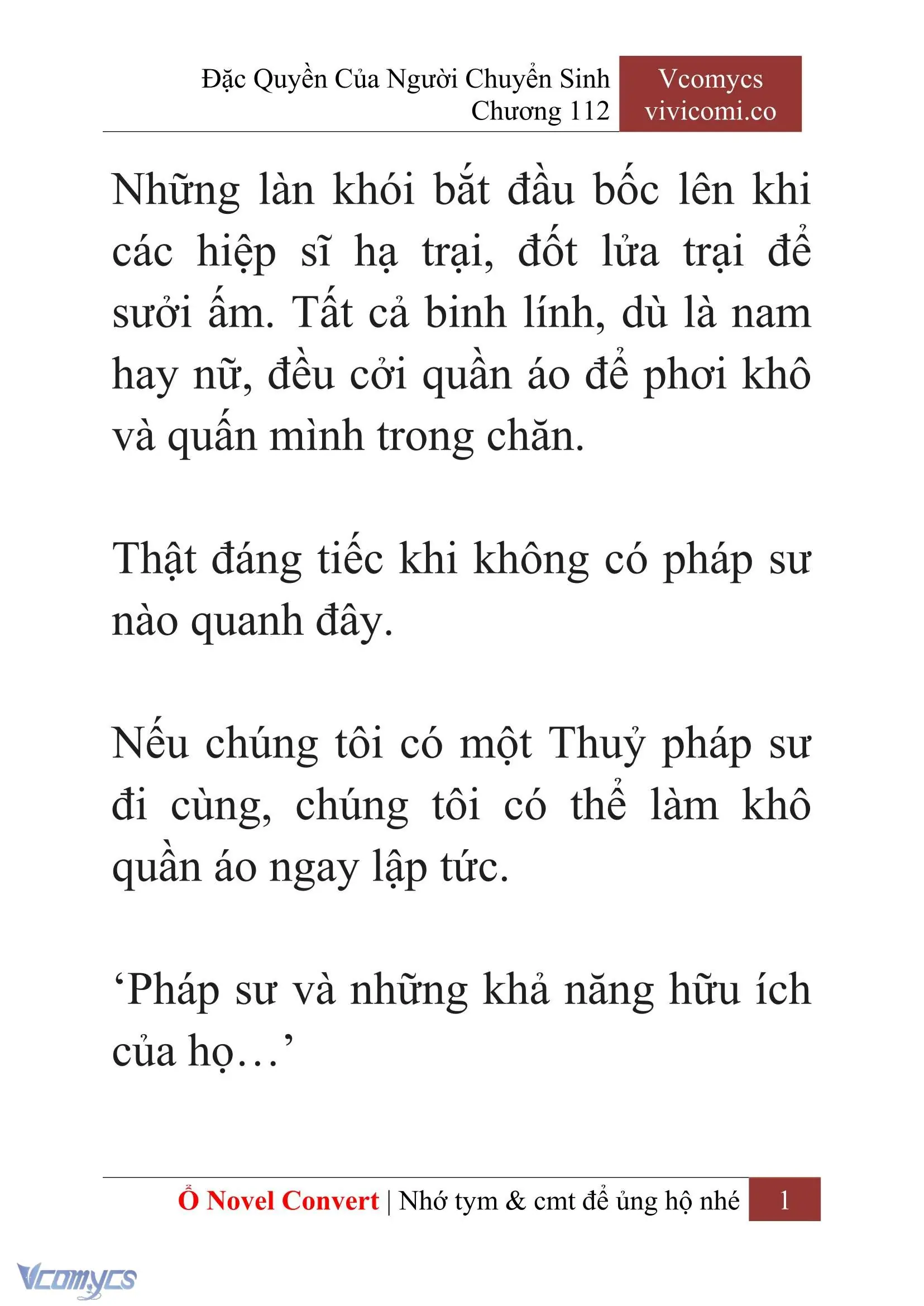 [Novel] Đặc Quyền Của Người Chuyển Sinh Chapter 112 - Trang 4