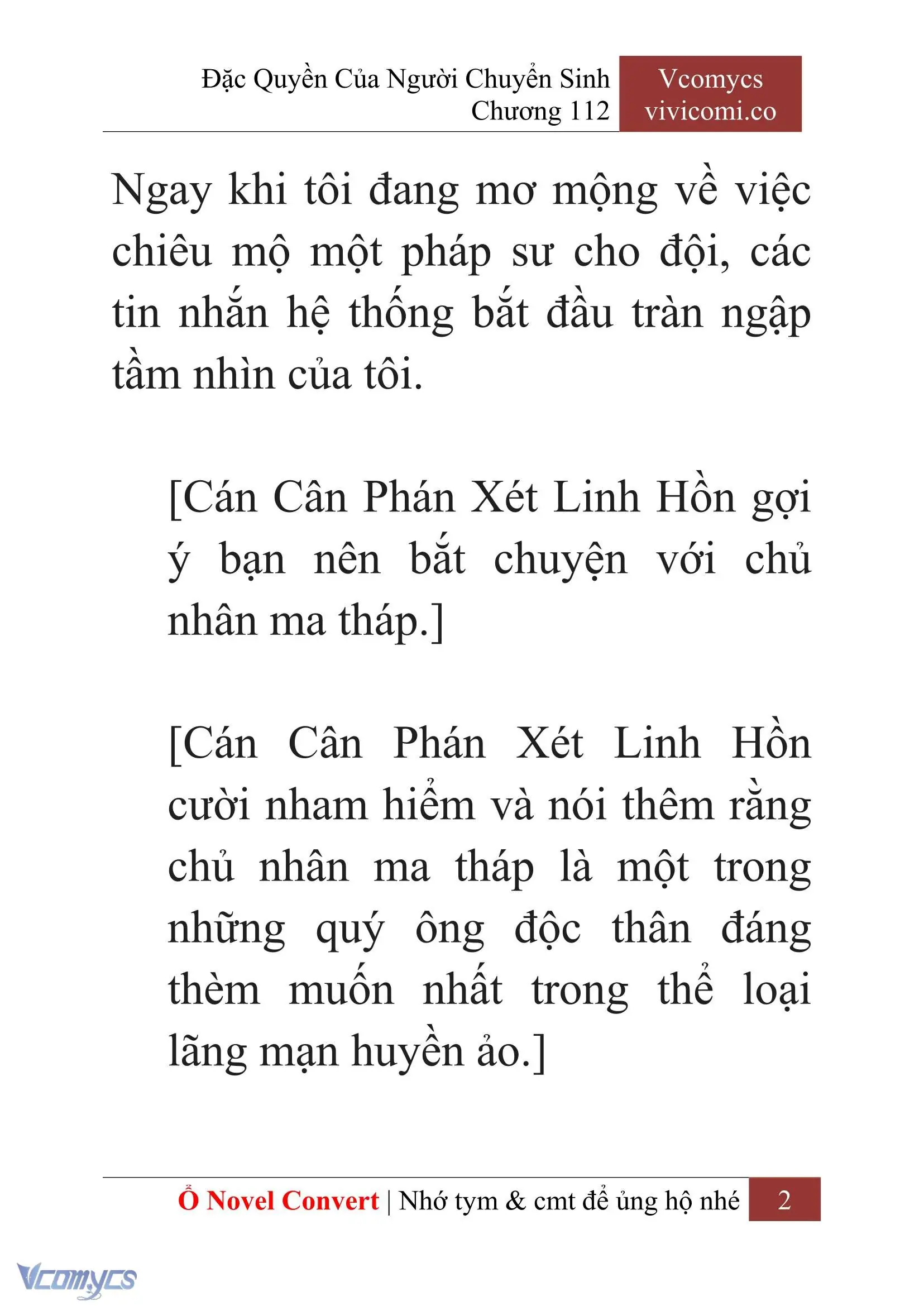 [Novel] Đặc Quyền Của Người Chuyển Sinh Chapter 112 - Trang 5