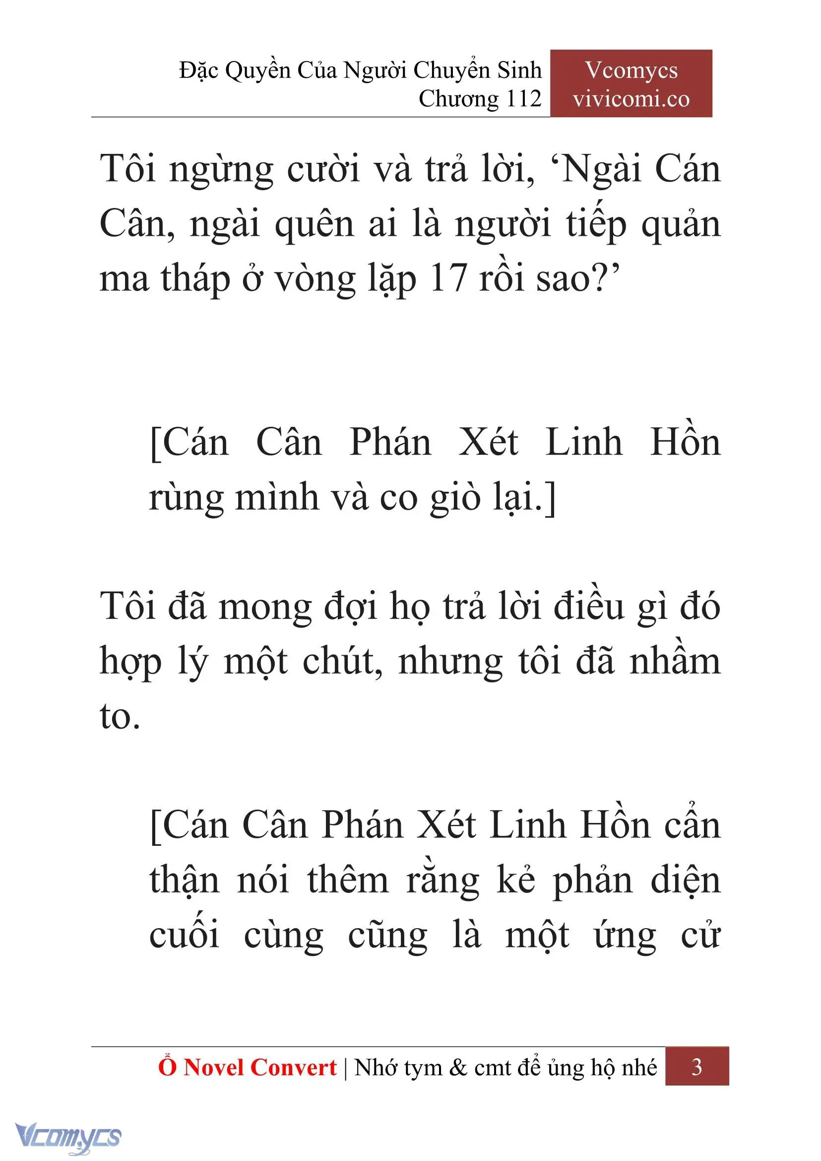 [Novel] Đặc Quyền Của Người Chuyển Sinh Chapter 112 - Trang 6
