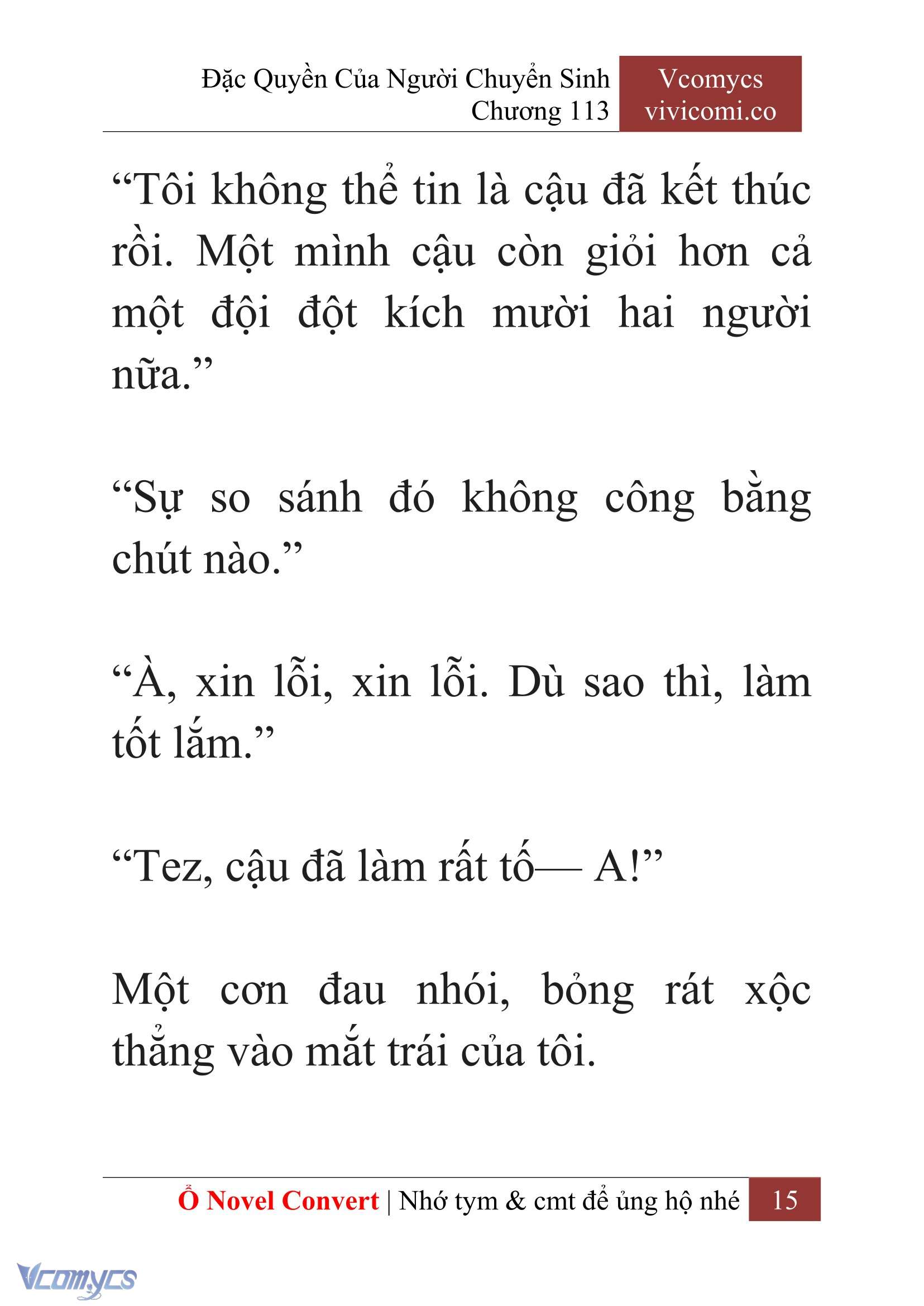 [Novel] Đặc Quyền Của Người Chuyển Sinh Chapter 113 - Trang 18
