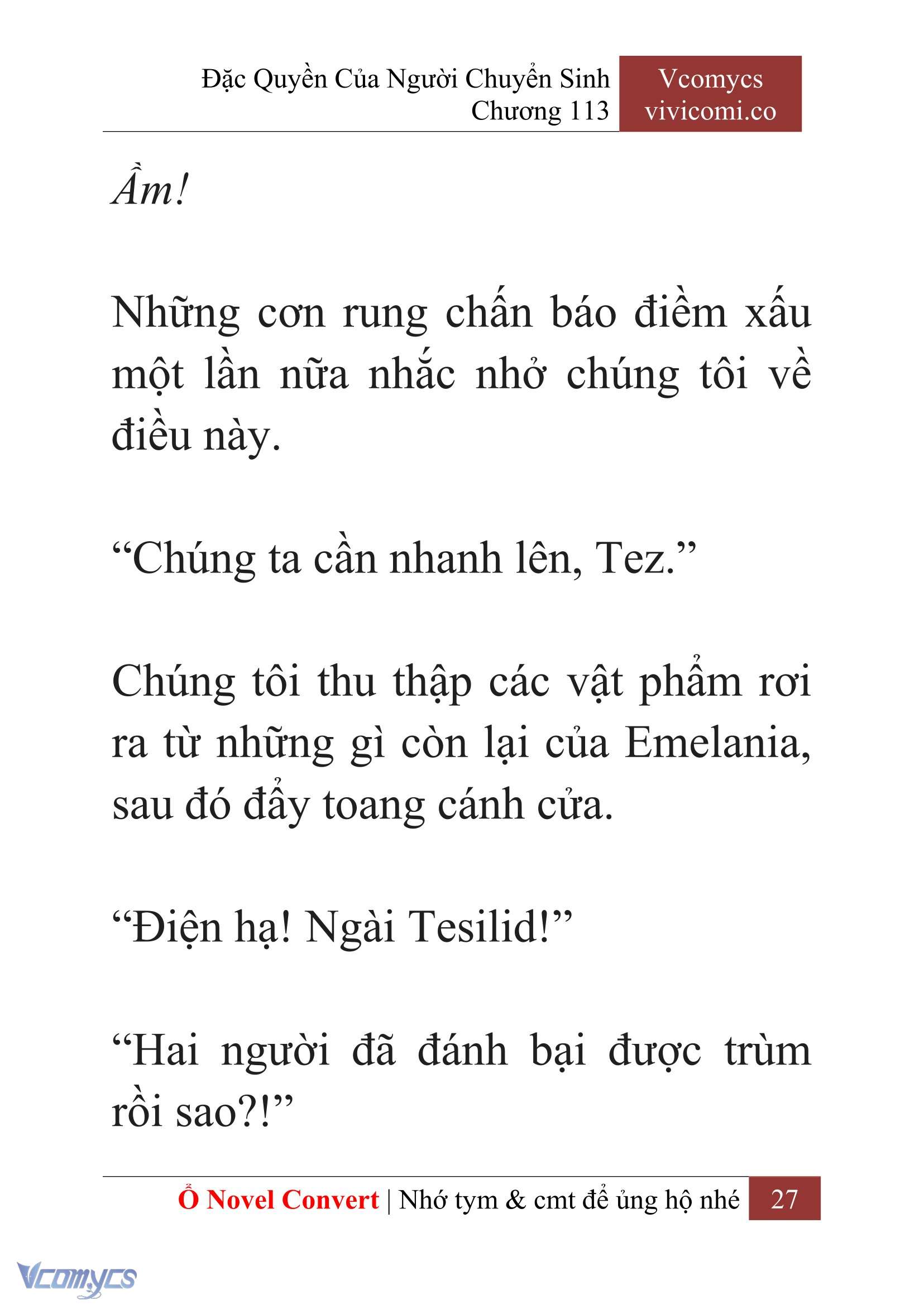 [Novel] Đặc Quyền Của Người Chuyển Sinh Chapter 113 - Trang 30