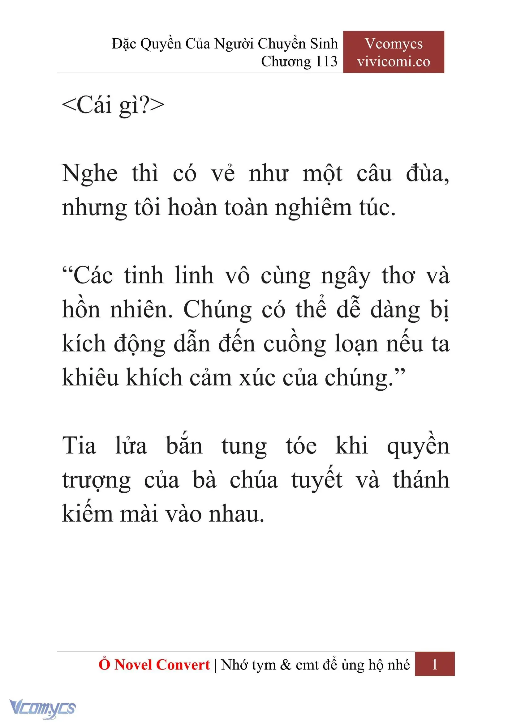 [Novel] Đặc Quyền Của Người Chuyển Sinh Chapter 113 - Trang 4