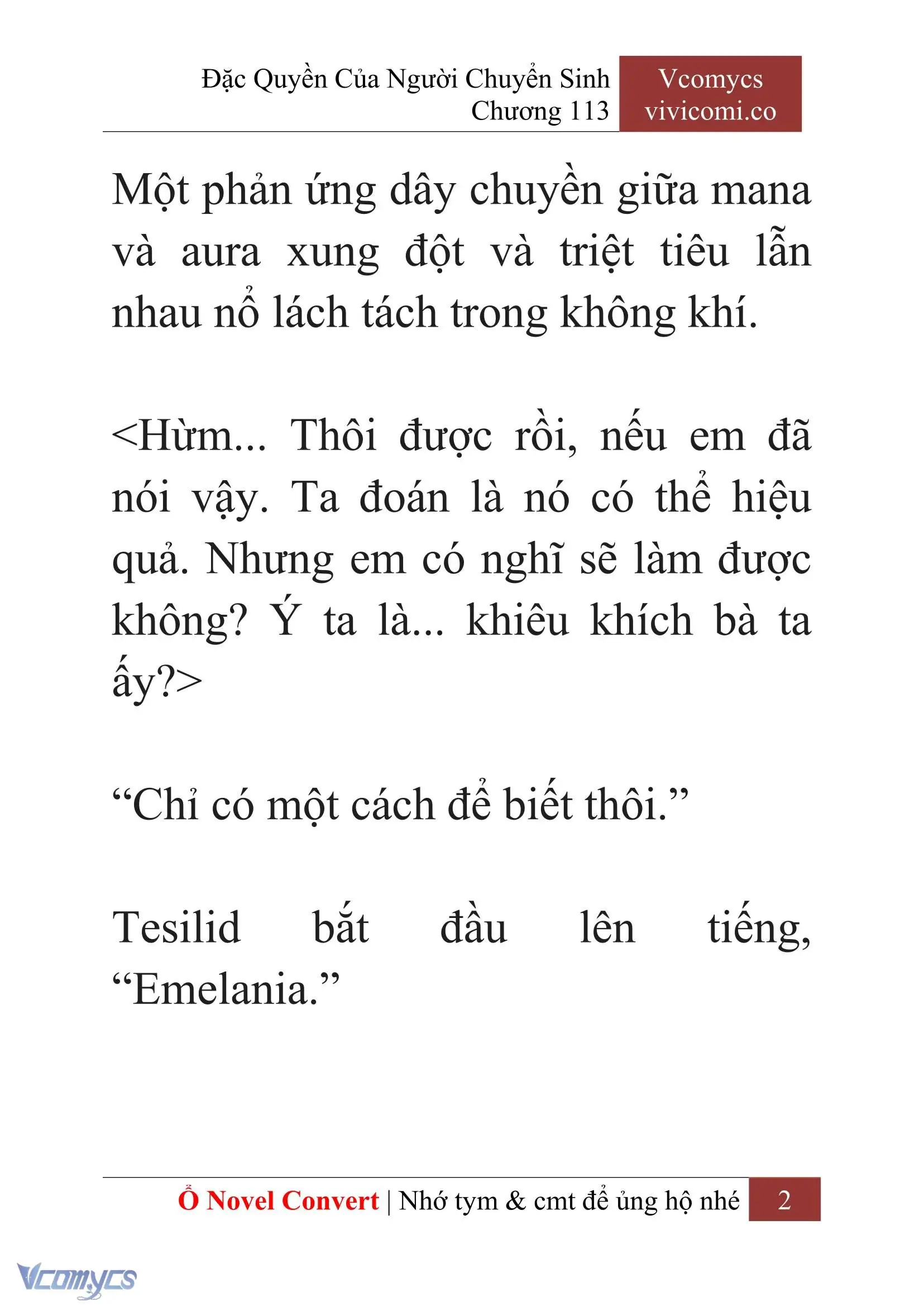 [Novel] Đặc Quyền Của Người Chuyển Sinh Chapter 113 - Trang 5