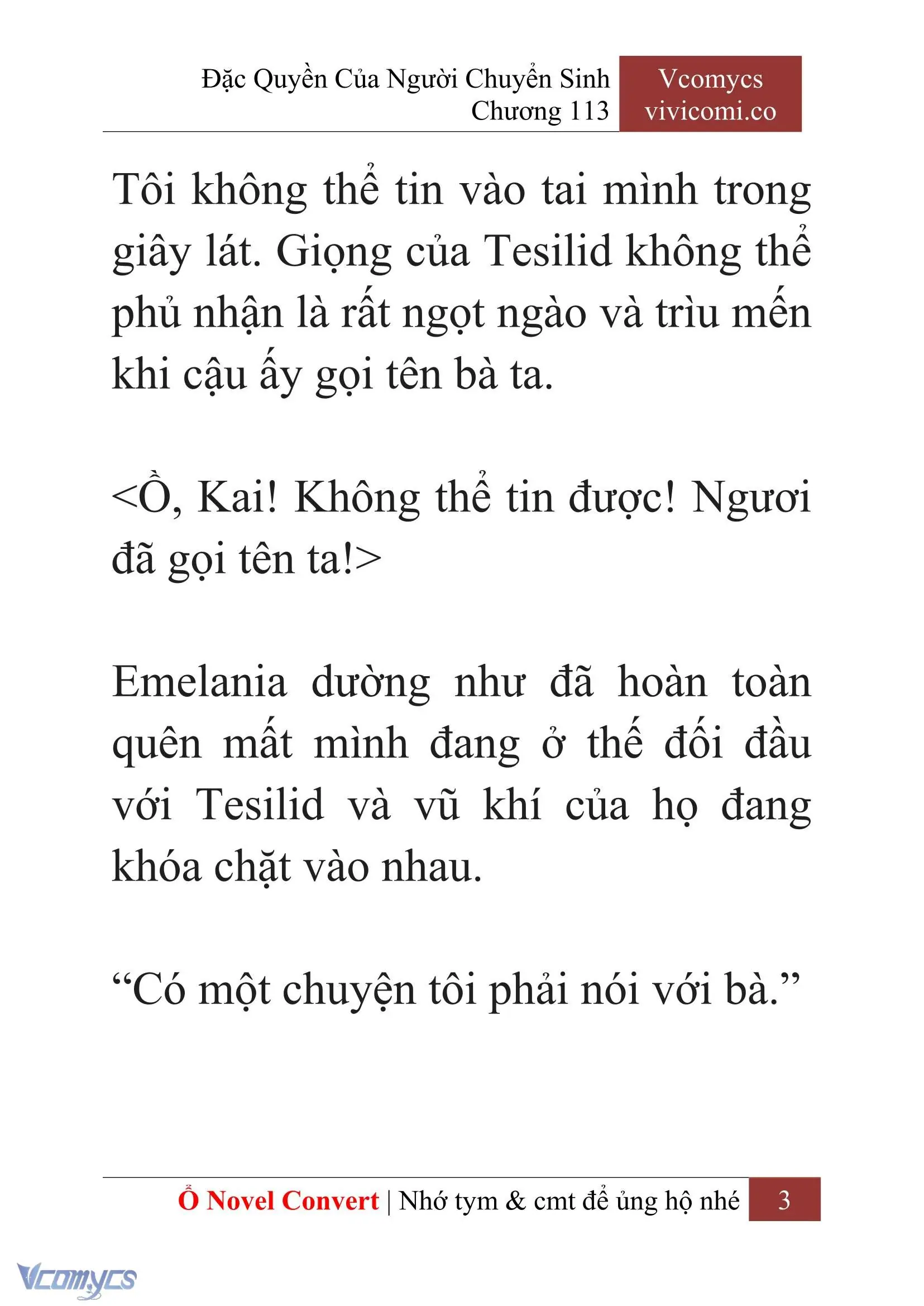 [Novel] Đặc Quyền Của Người Chuyển Sinh Chapter 113 - Trang 6